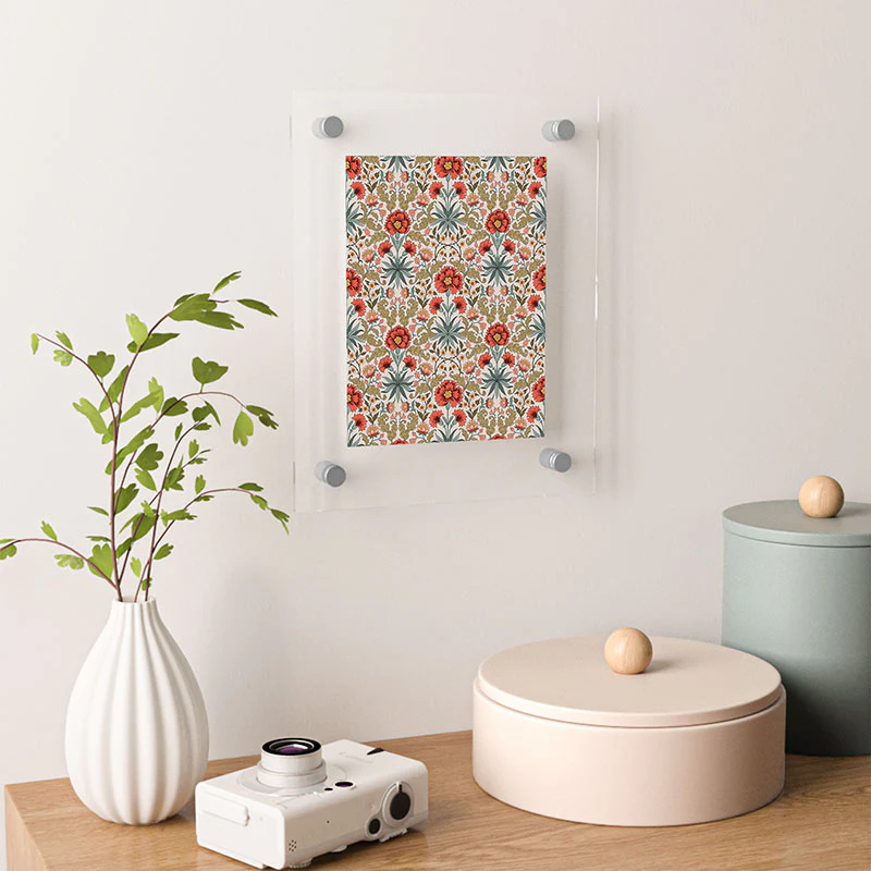 Avenie Morris Inspired Carnation I Floating Acrylic Print - Image 4