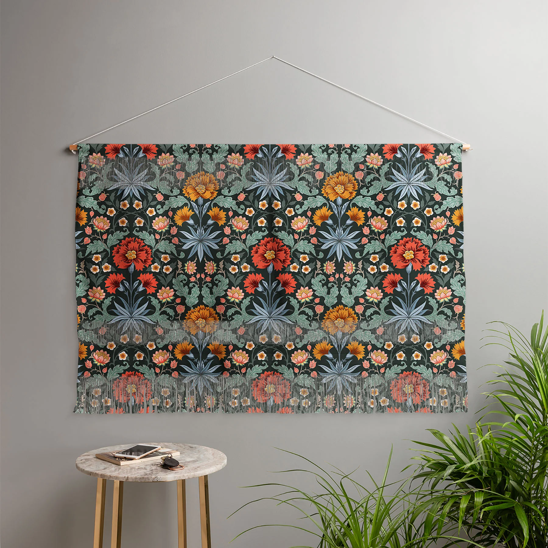 Avenie Morris Inspired Carnation II Wall Hanging Landscape - Image 4