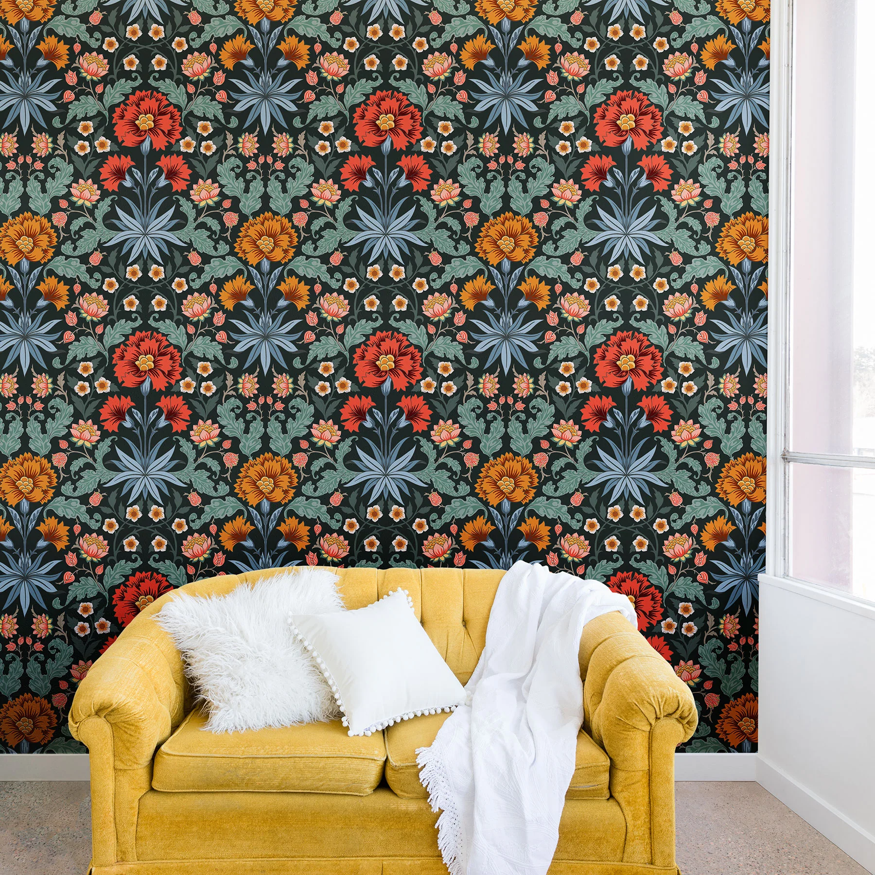 Avenie Morris Inspired Carnation II Wall Mural - Image 3