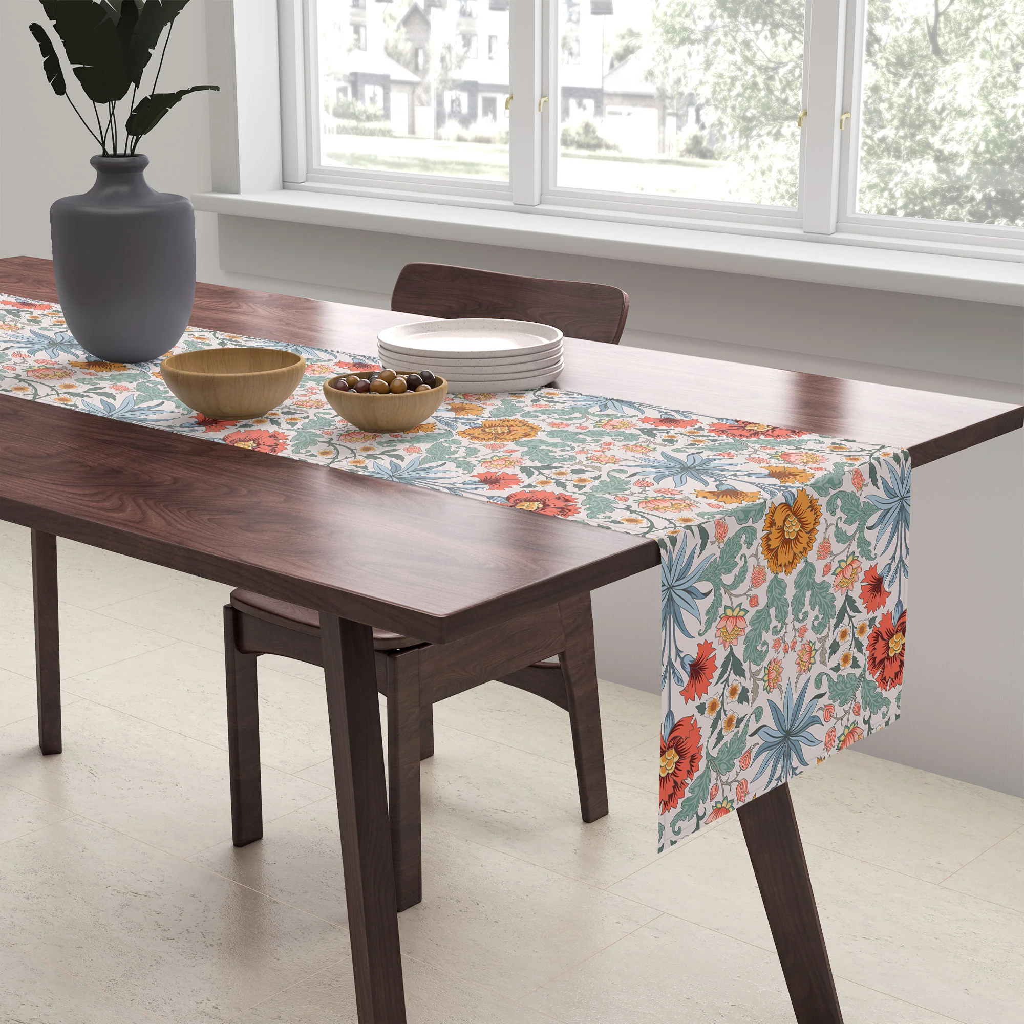 Avenie Morris Inspired Carnation III Table Runner - Image 2
