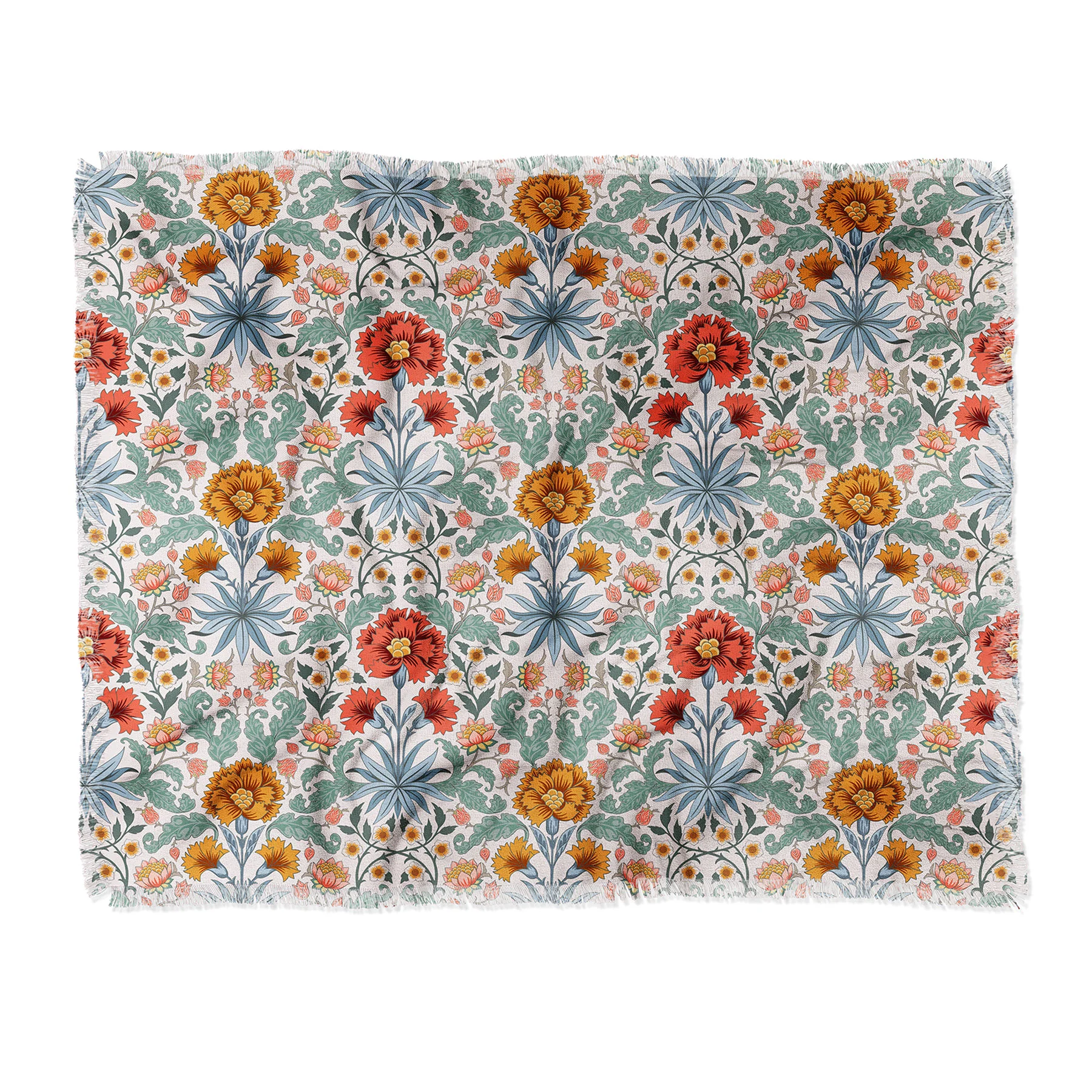 Avenie Morris Inspired Carnation III Throw Blanket - Image 6
