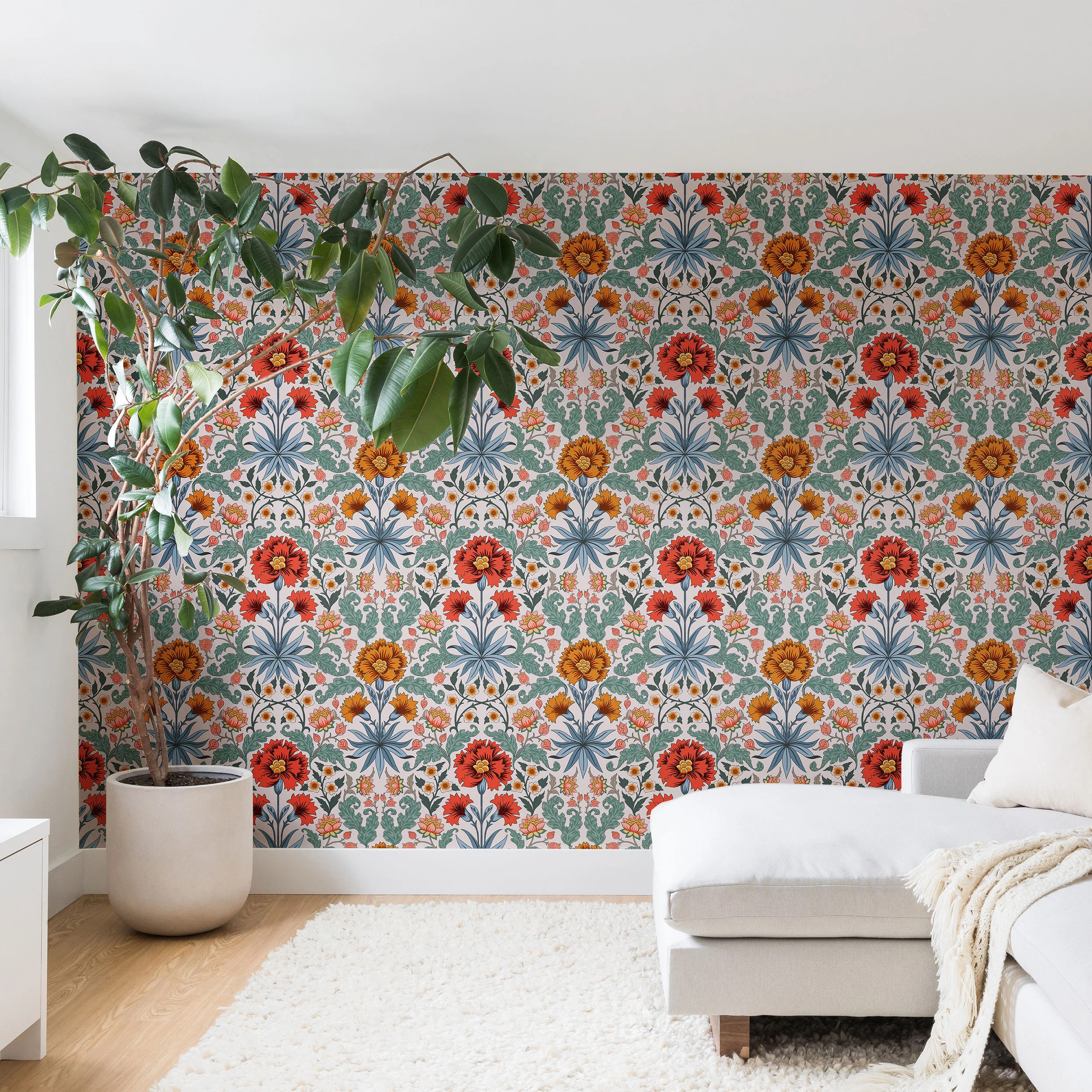 Avenie Morris Inspired Carnation III Wall Mural - Image 4