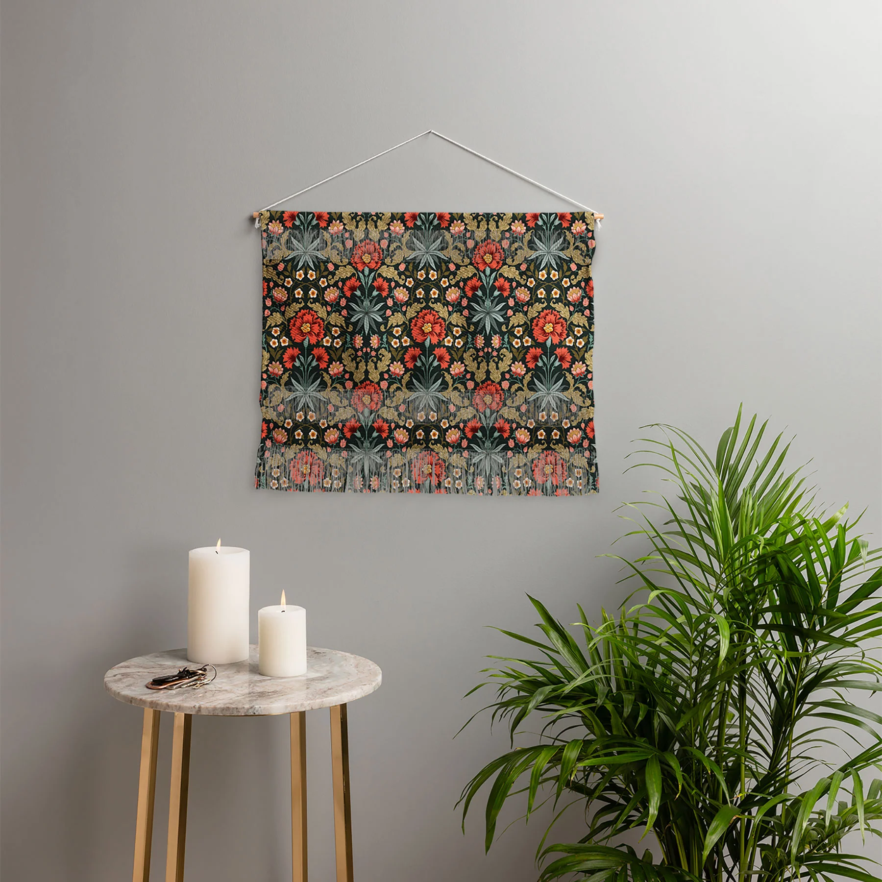 Avenie Morris Inspired Carnation Wall Hanging Landscape - Image 3