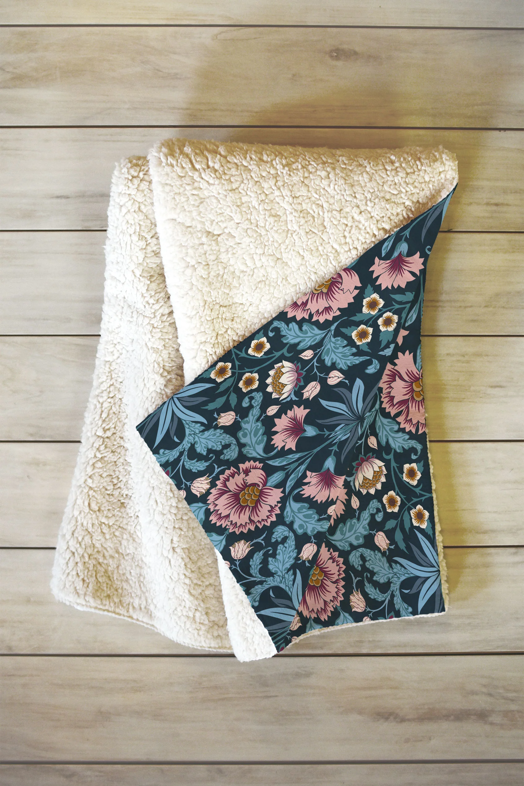 Avenie Romantic Botanica Fleece Throw Blanket - Image 2