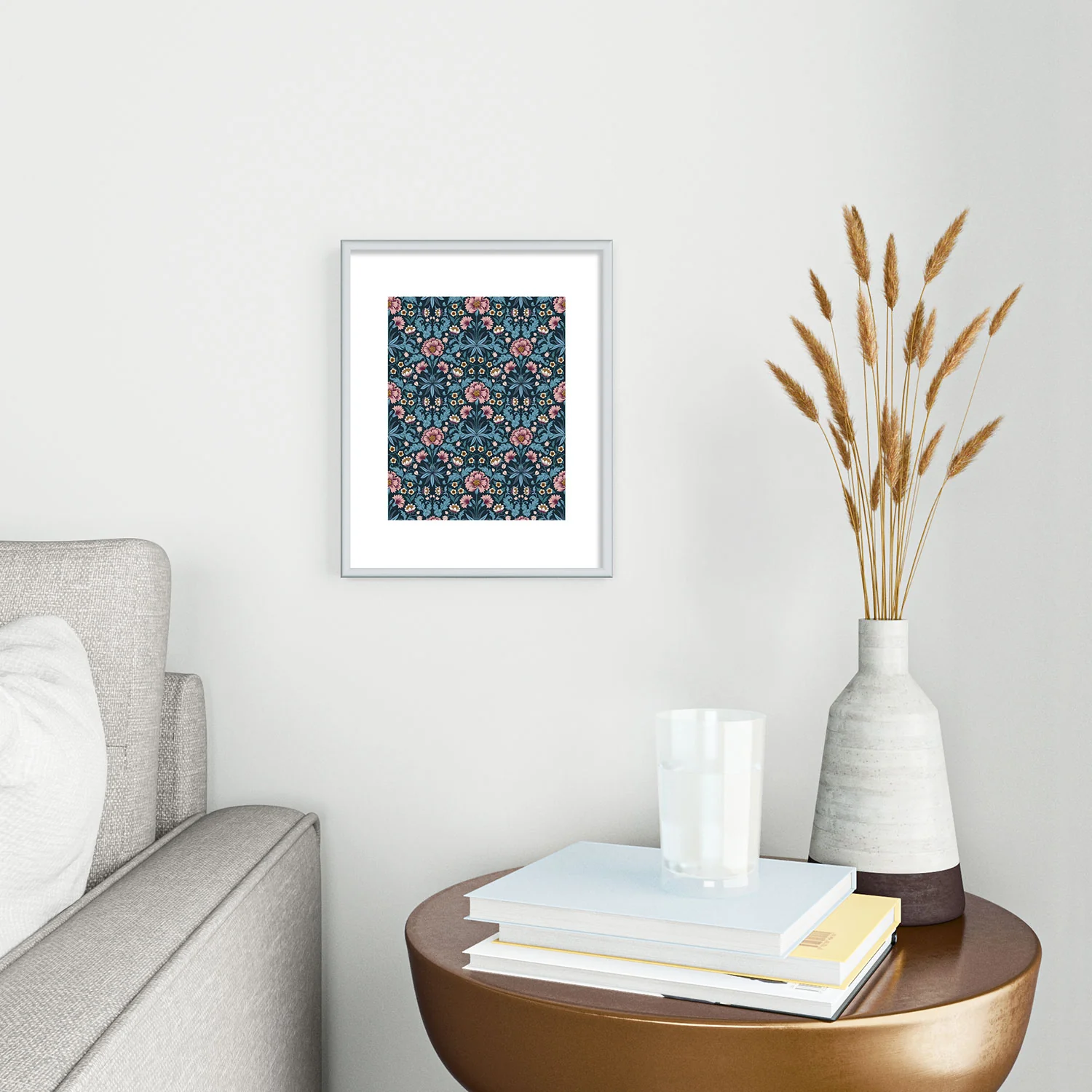 Avenie Romantic Botanica Metal Framed Art Print - Image 6