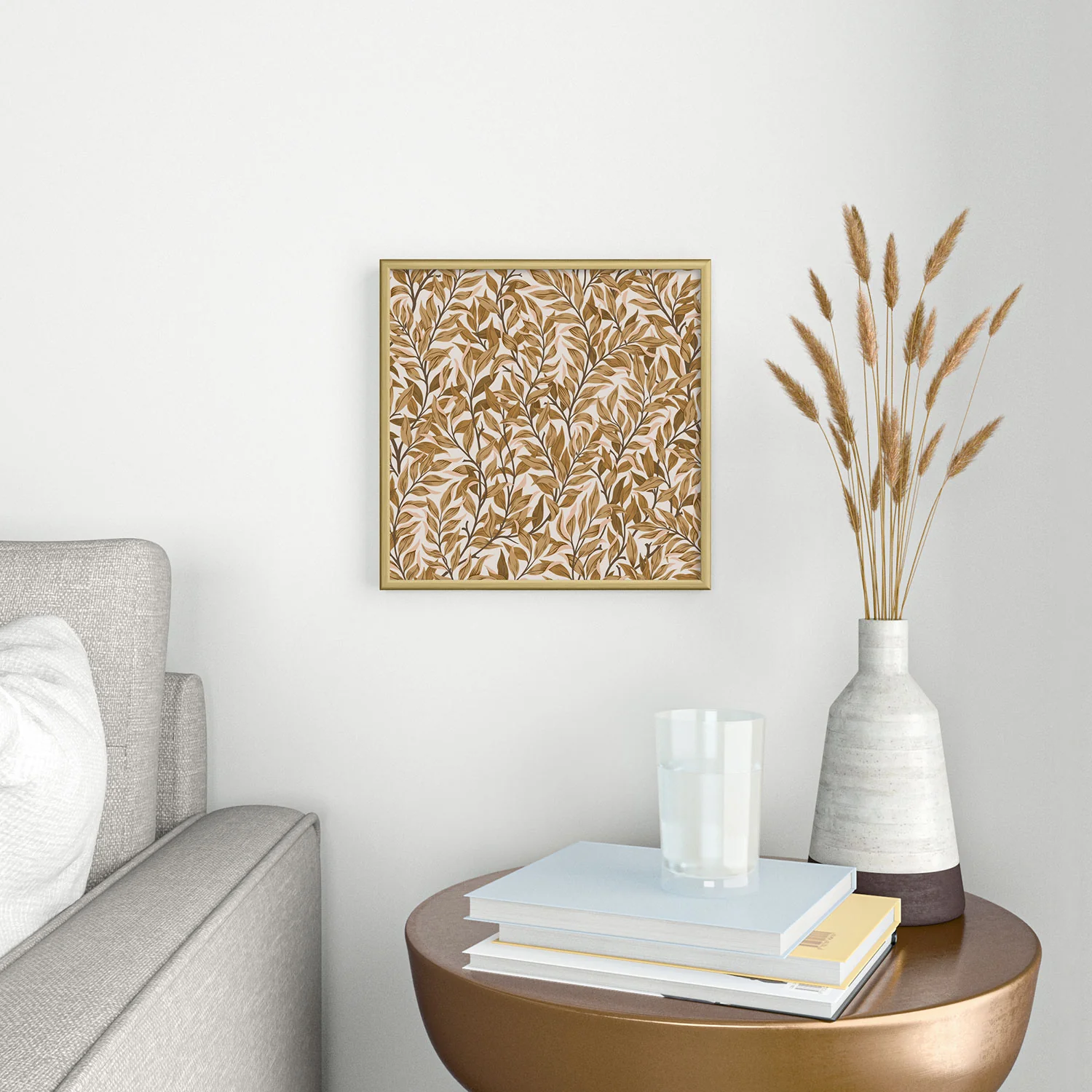 Avenie Romantic Botanica VI Square Metal Framed Art Print - Image 2