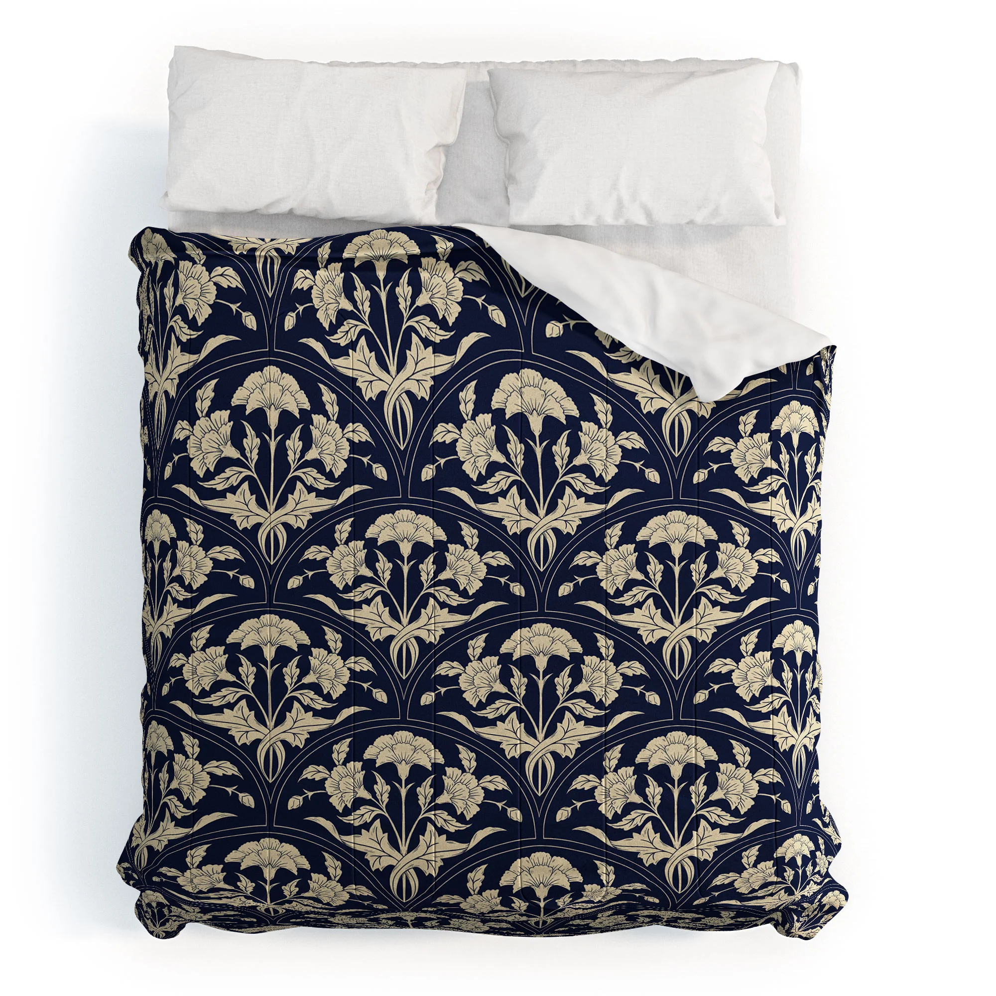 Avenie Victorian Botanical Cornflower Comforter - Image 13