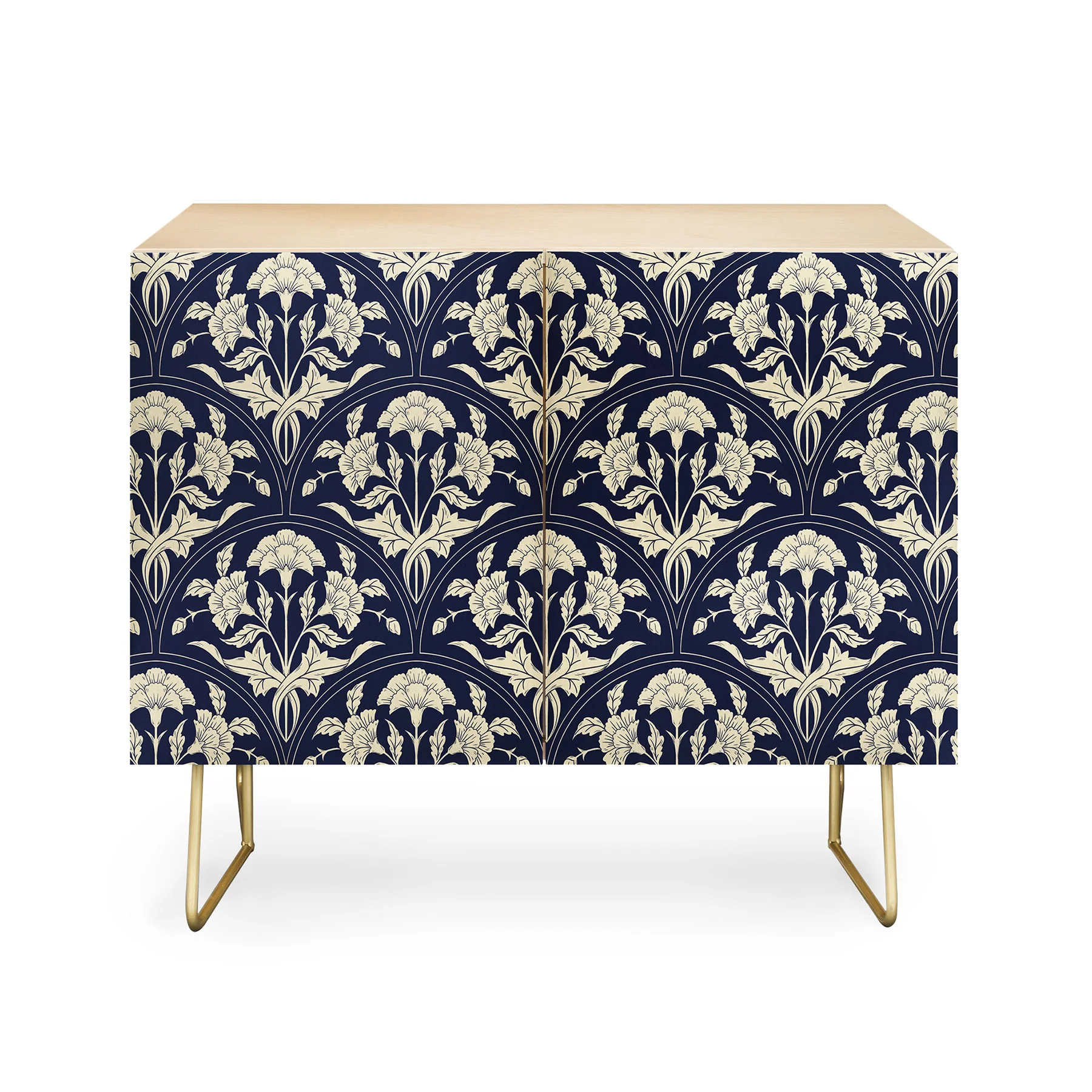 Avenie Victorian Botanical Cornflower Credenza - Image 7
