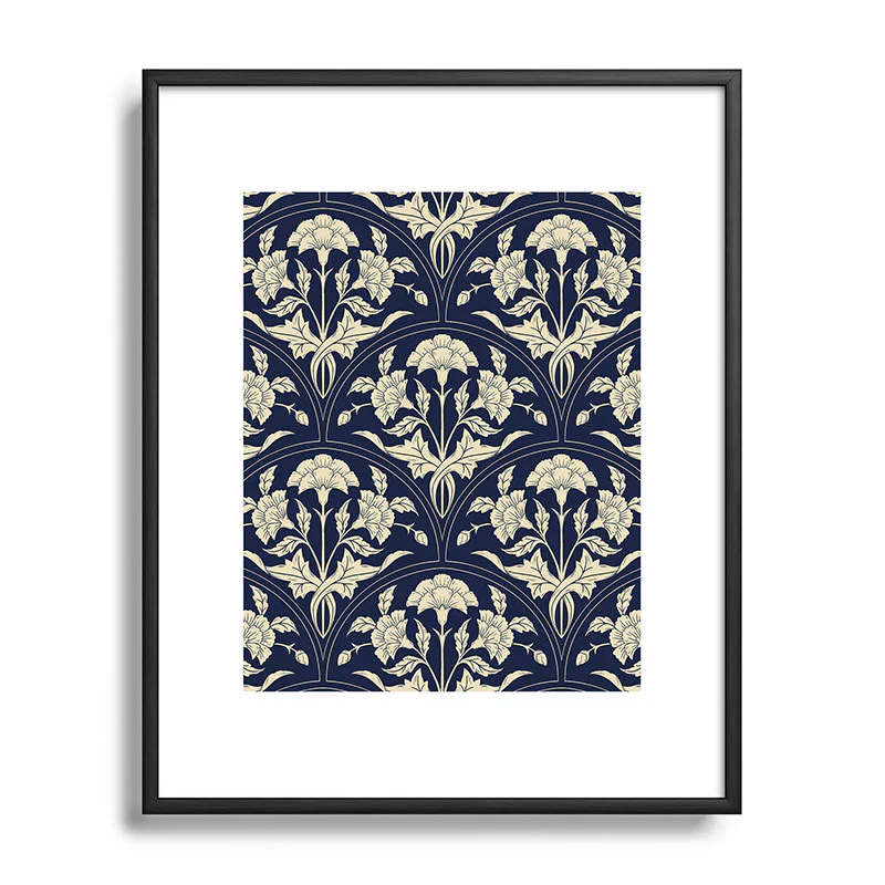 Avenie Victorian Botanical Cornflower Metal Framed Art Print - Image 9