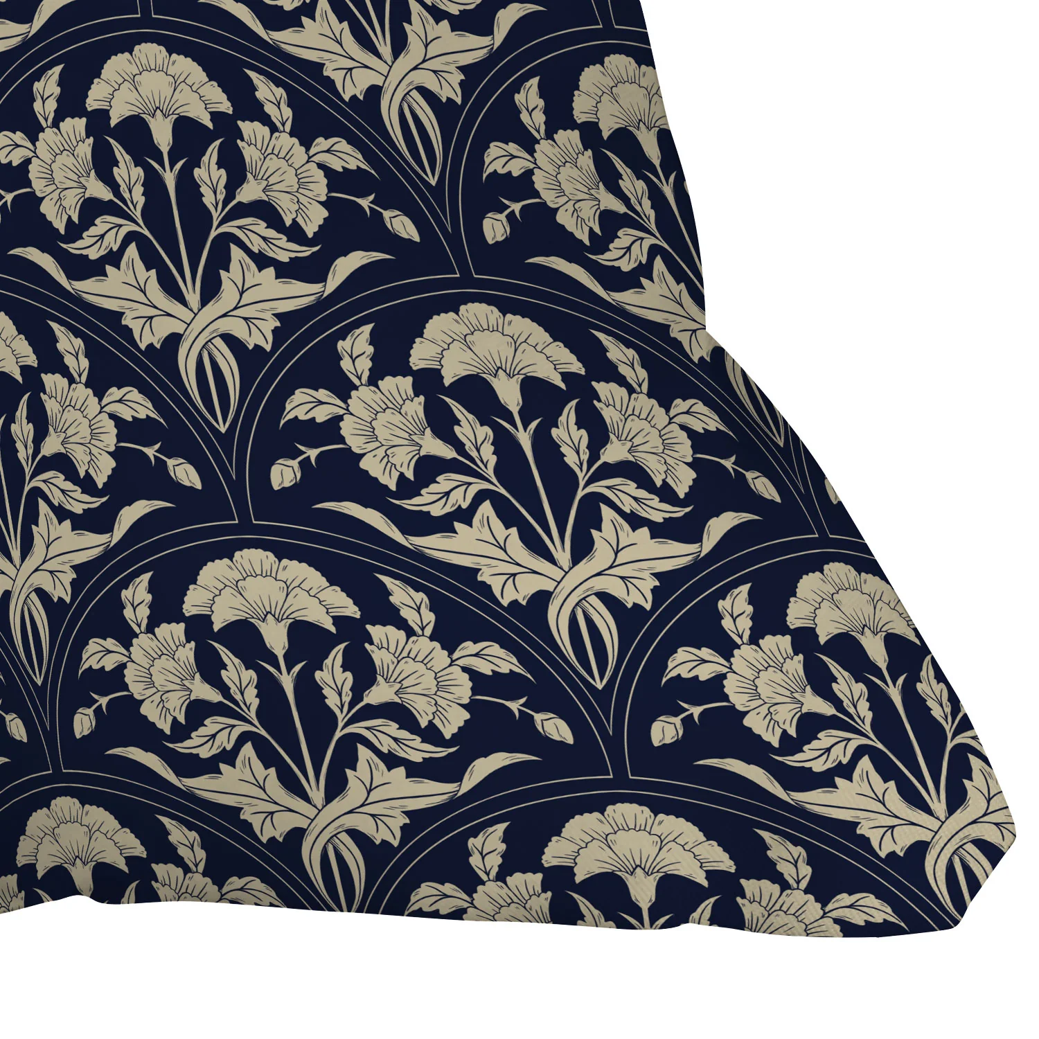 Avenie Victorian Botanical Cornflower Outdoor Throw Pillow - Image 12