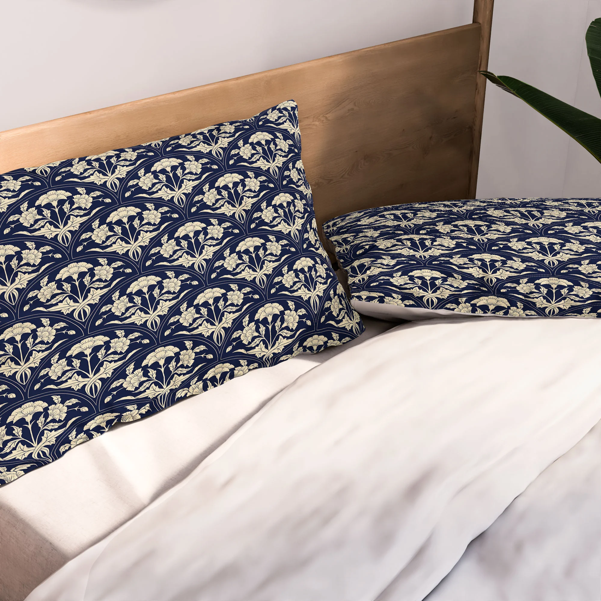 Avenie Victorian Botanical Cornflower Pillow Shams - Image 5