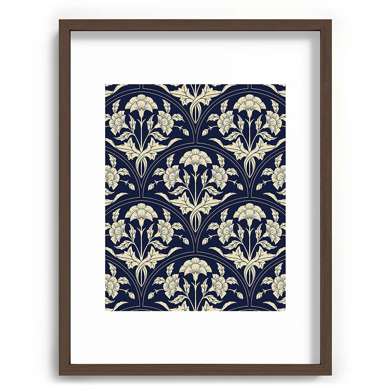 Avenie Victorian Botanical Cornflower Recessed Framing Rectangle - Image 23