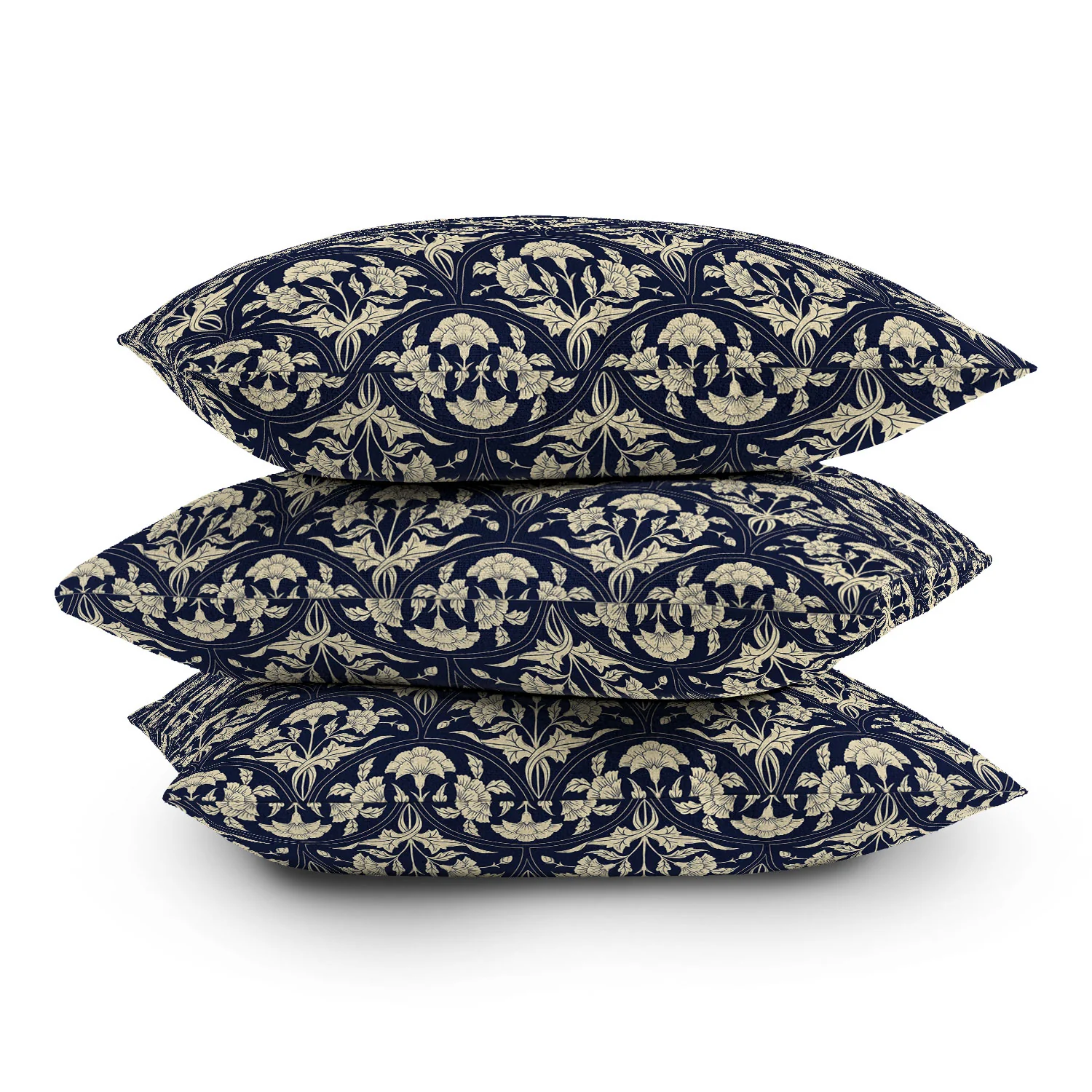 Avenie Victorian Botanical Cornflower Throw Pillow - Image 4