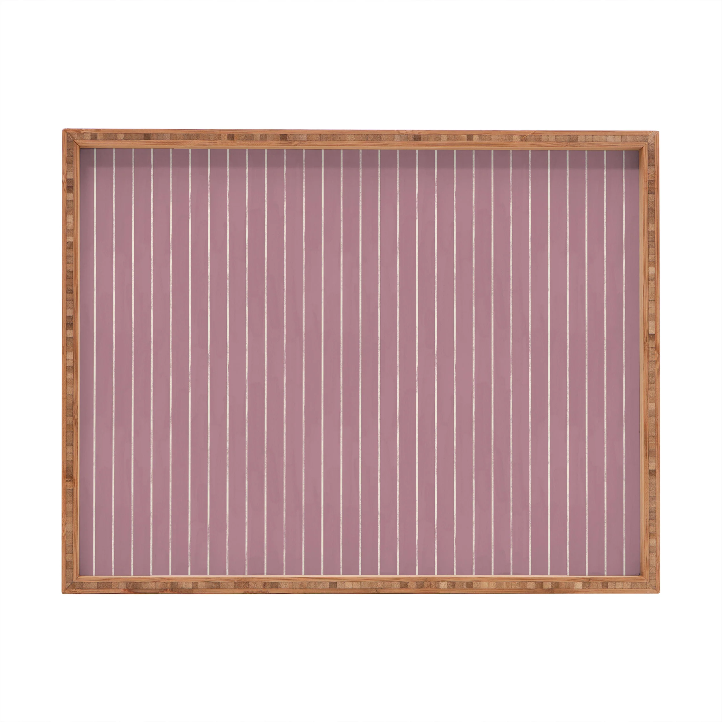 Avenie Winter Botanica Stripes Rectangular Tray