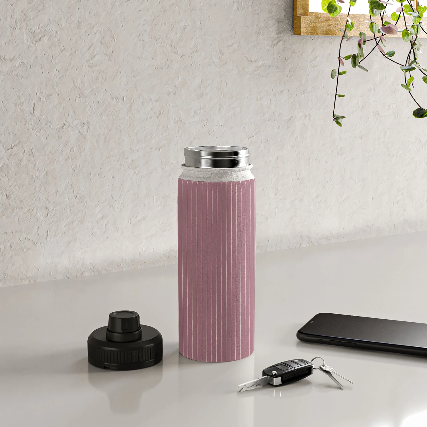 Avenie Winter Botanica Stripes Water Bottle - Image 16