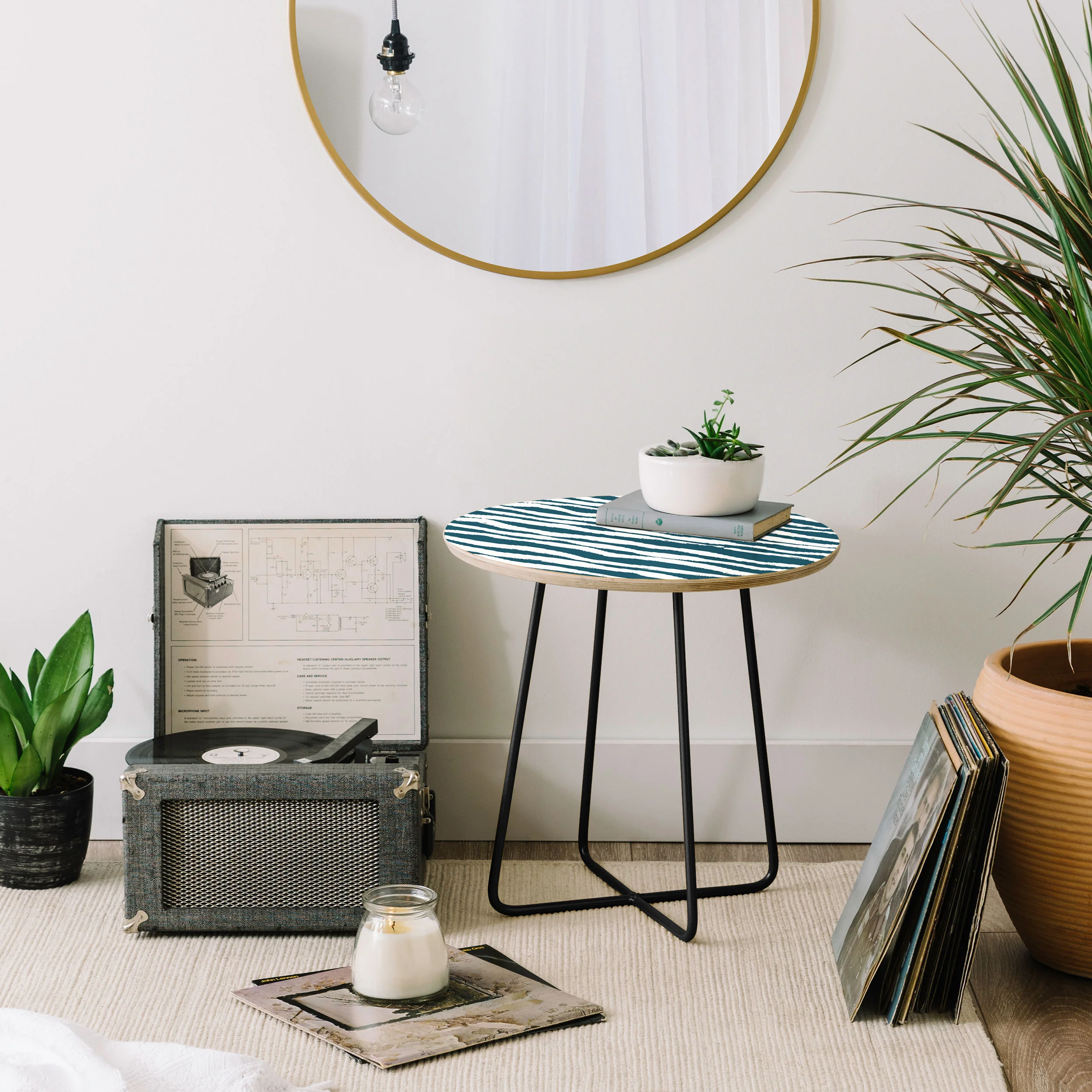 Camilla Foss Scandi Waves Round Side Table - Image 8