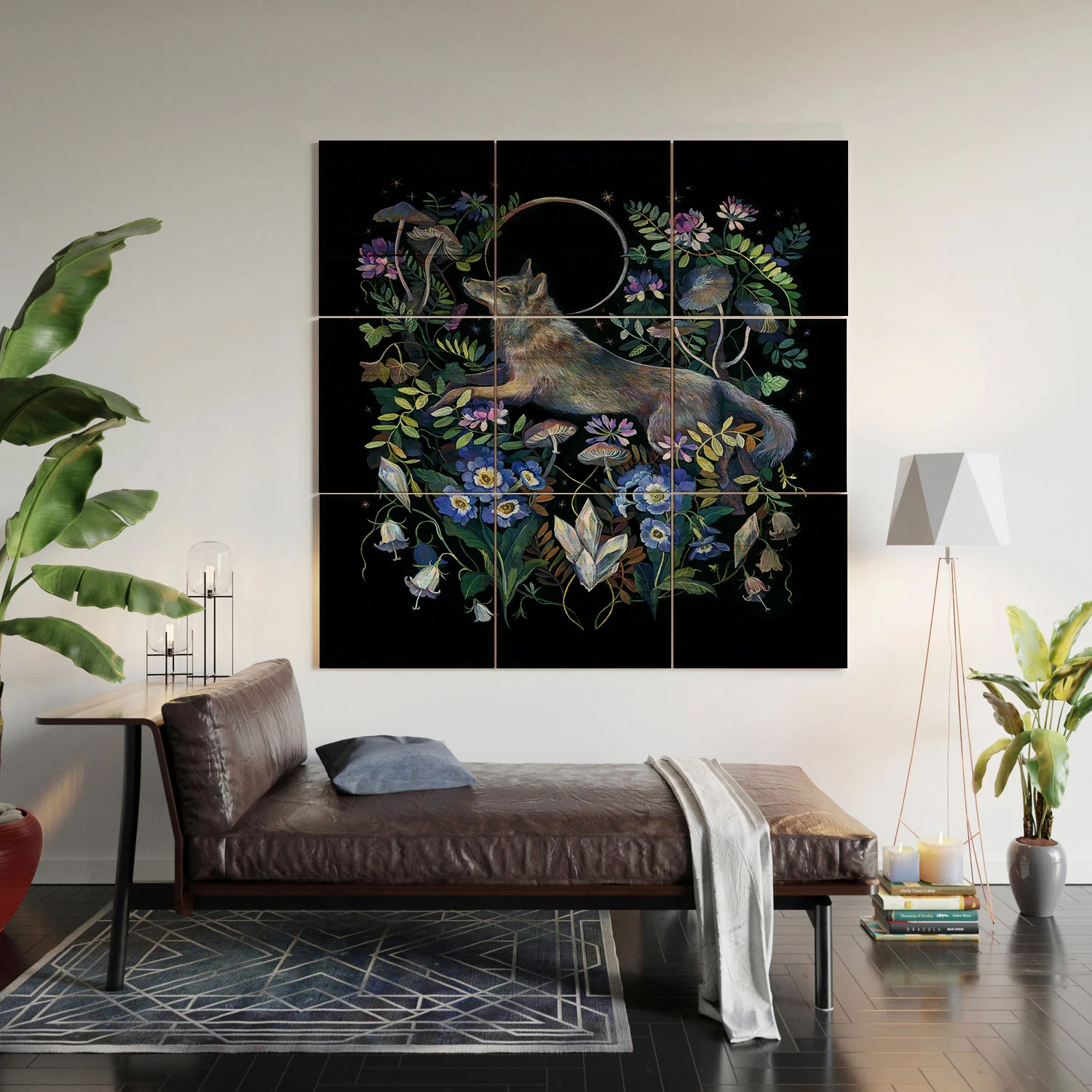 Clara McAllister Moon Wolf Wood Wall Mural - Image 6
