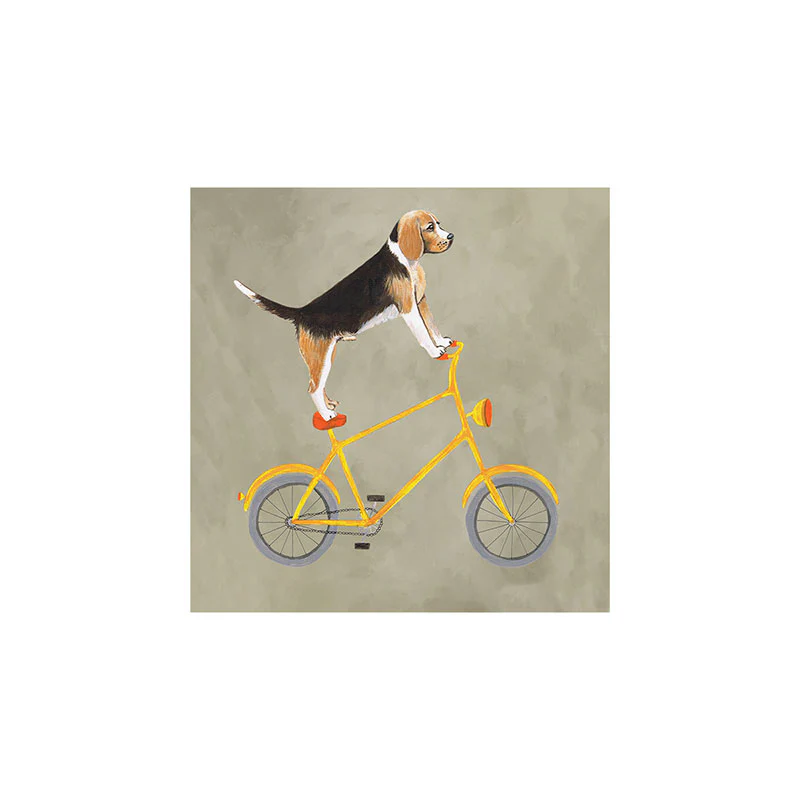 Coco de Paris Beagle on bicycle Art Print - Image 13
