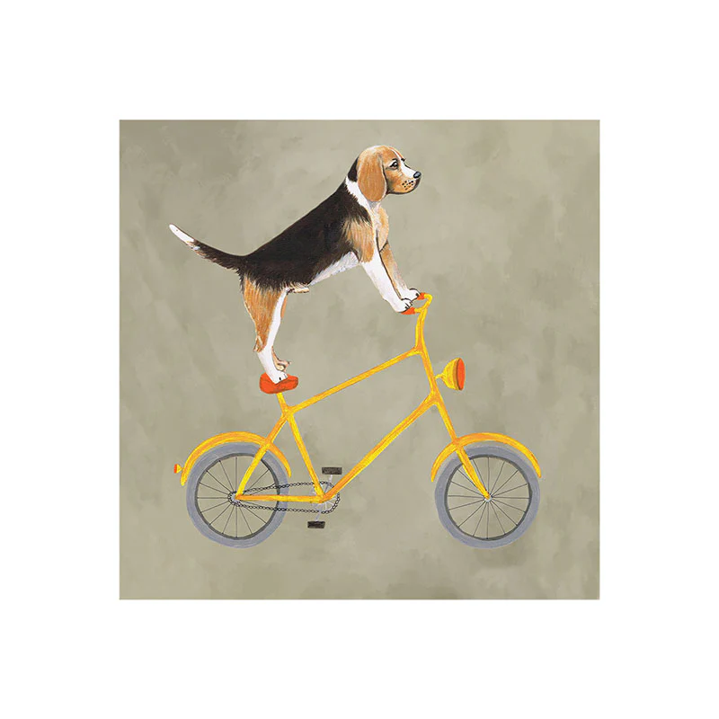 Coco de Paris Beagle on bicycle Art Print - Image 19