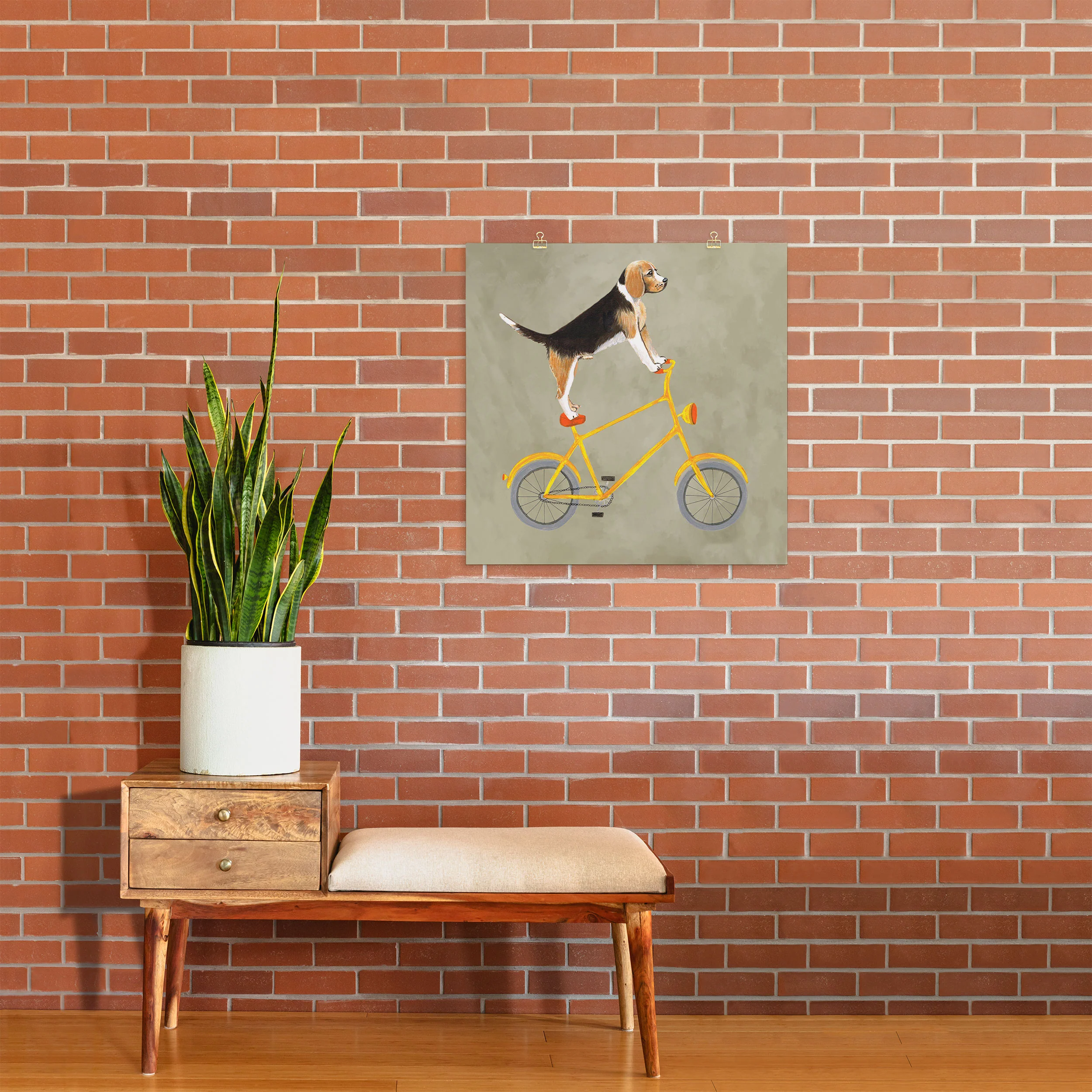 Coco de Paris Beagle on bicycle Art Print - Image 20