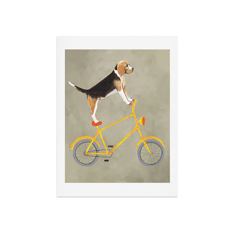 Coco de Paris Beagle on bicycle Art Print - Image 22