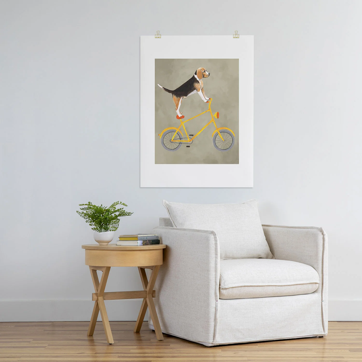 Coco de Paris Beagle on bicycle Art Print - Image 24