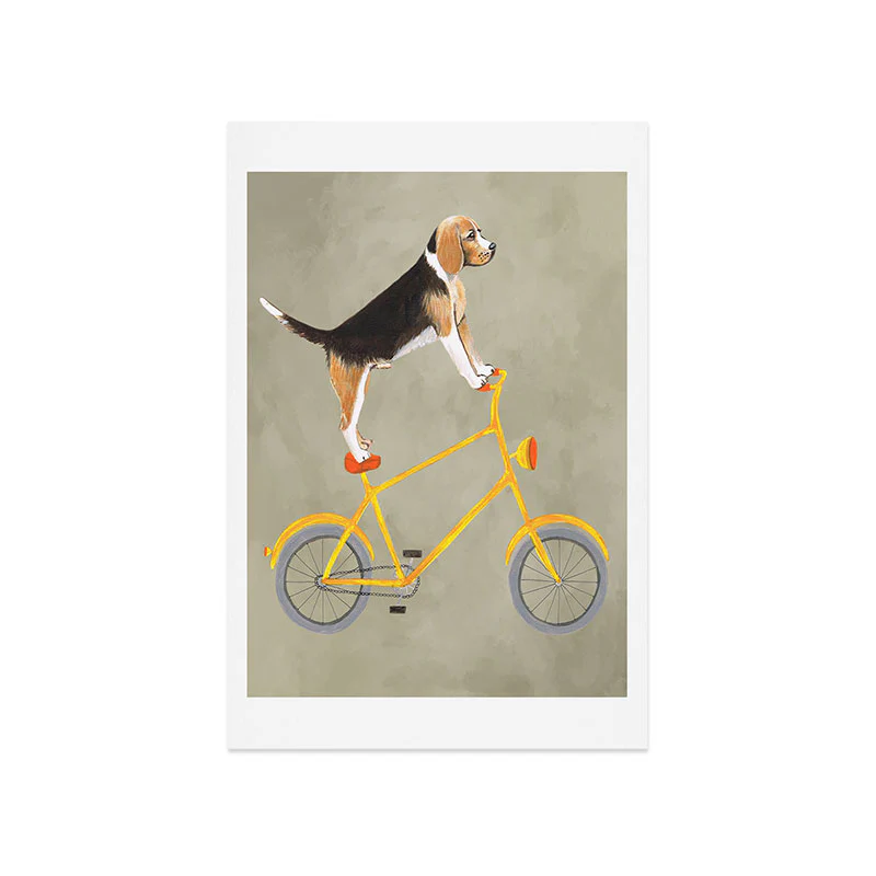 Coco de Paris Beagle on bicycle Art Print - Image 25