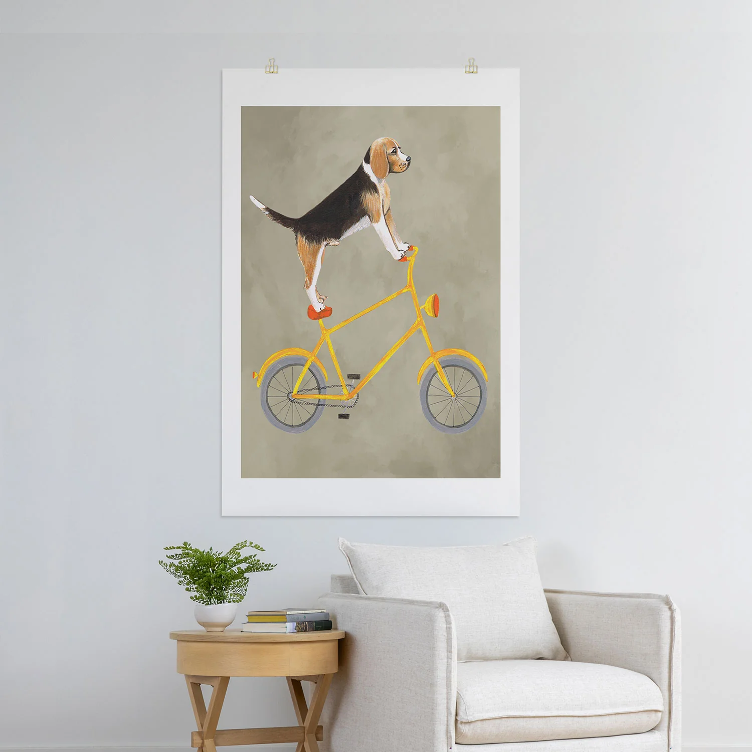Coco de Paris Beagle on bicycle Art Print - Image 27