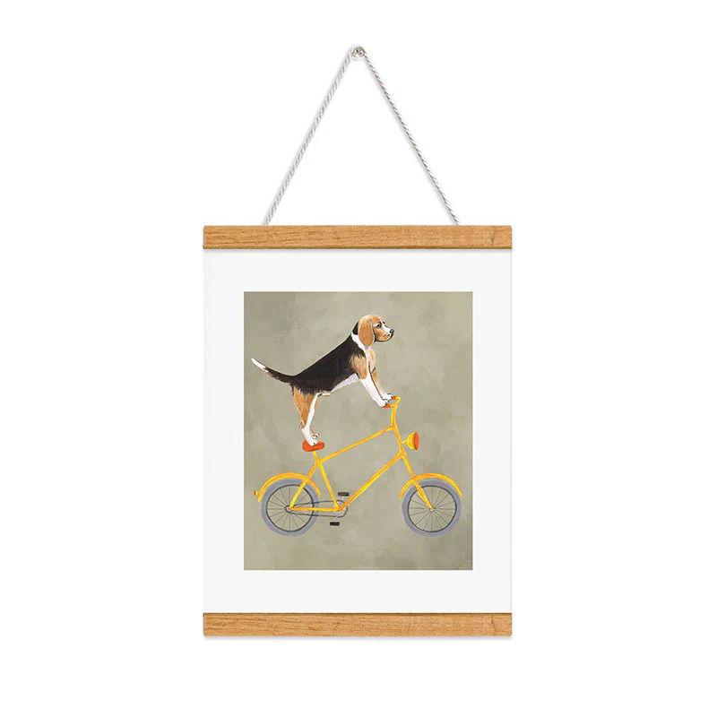 Coco de Paris Beagle on bicycle Art Print - Image 28