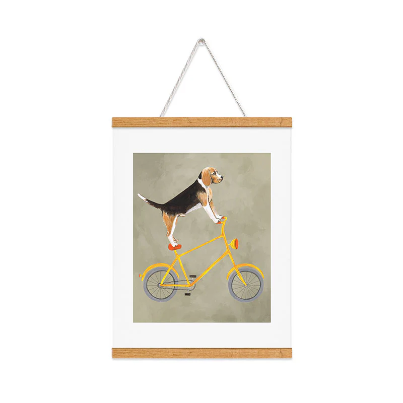 Coco de Paris Beagle on bicycle Art Print - Image 31