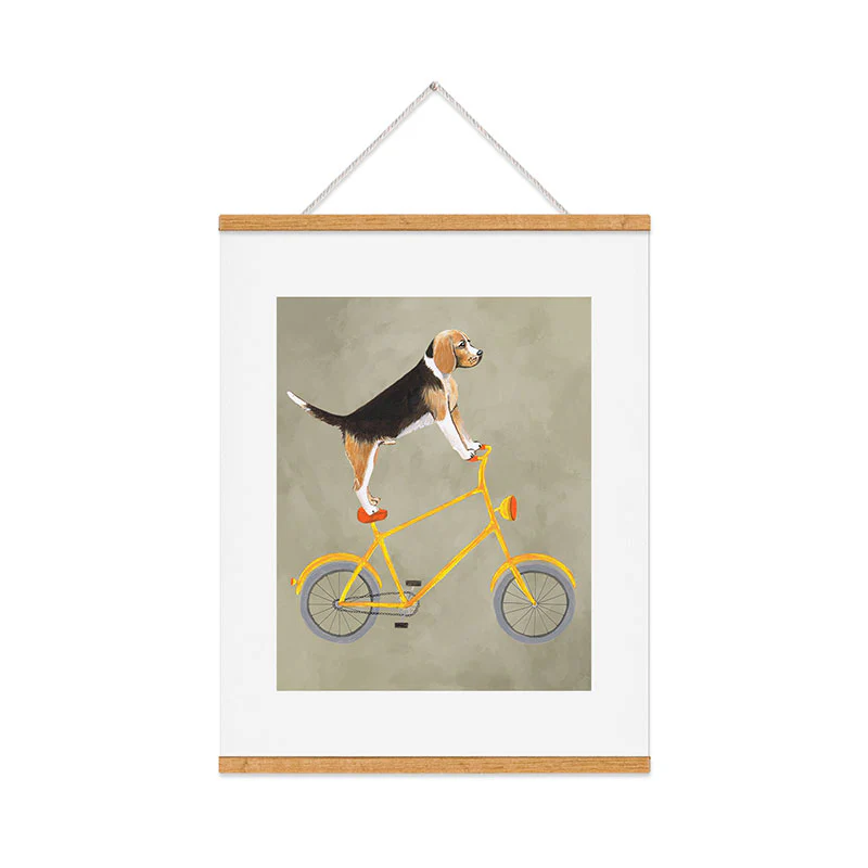 Coco de Paris Beagle on bicycle Art Print - Image 34
