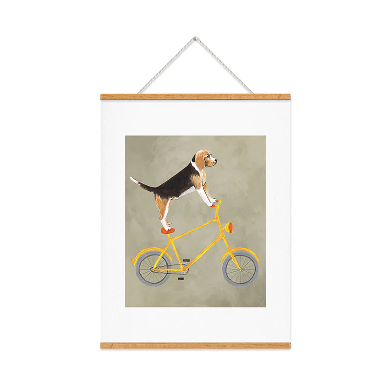 Coco de Paris Beagle on bicycle Art Print - Image 37