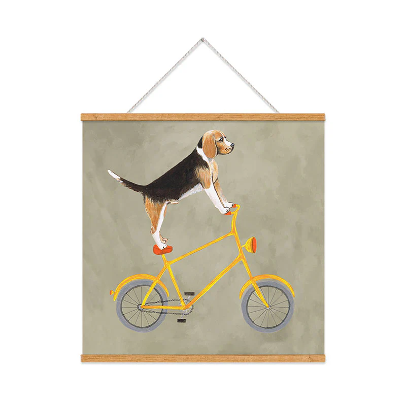 Coco de Paris Beagle on bicycle Art Print - Image 43