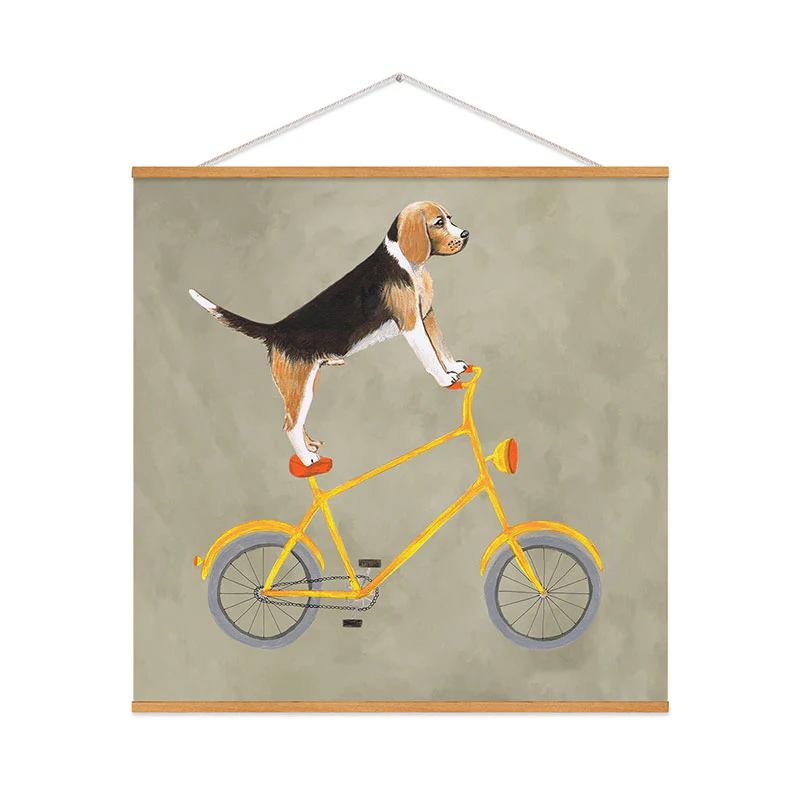 Coco de Paris Beagle on bicycle Art Print - Image 46