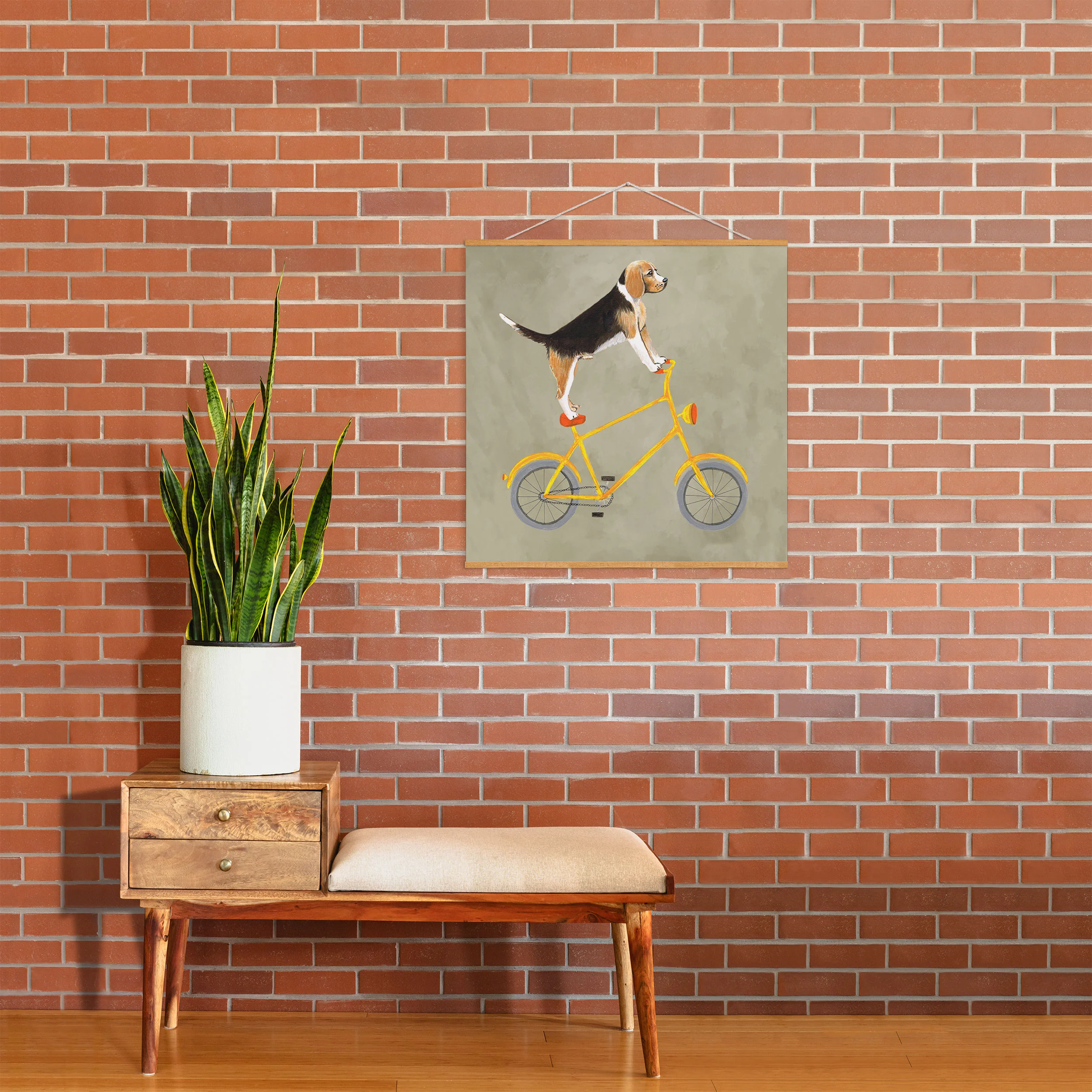 Coco de Paris Beagle on bicycle Art Print - Image 47