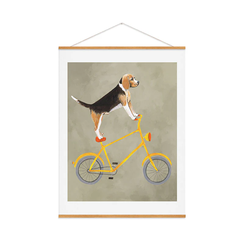 Coco de Paris Beagle on bicycle Art Print - Image 49