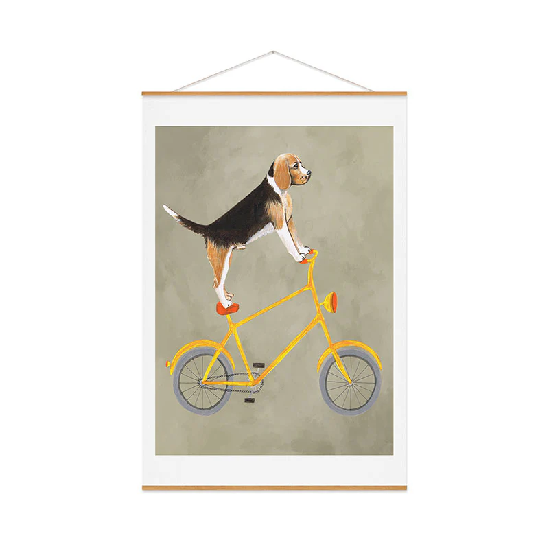 Coco de Paris Beagle on bicycle Art Print - Image 52