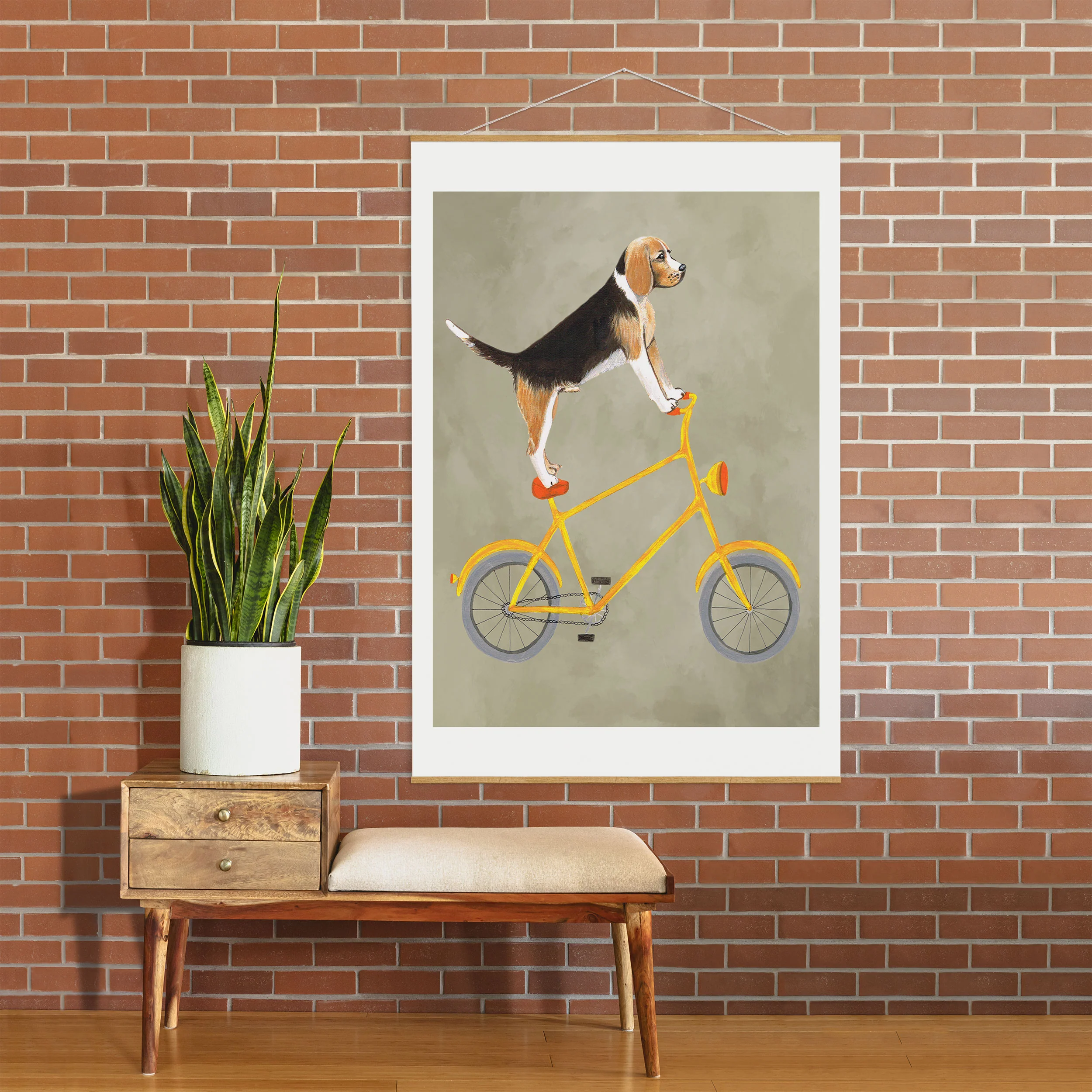 Coco de Paris Beagle on bicycle Art Print - Image 53