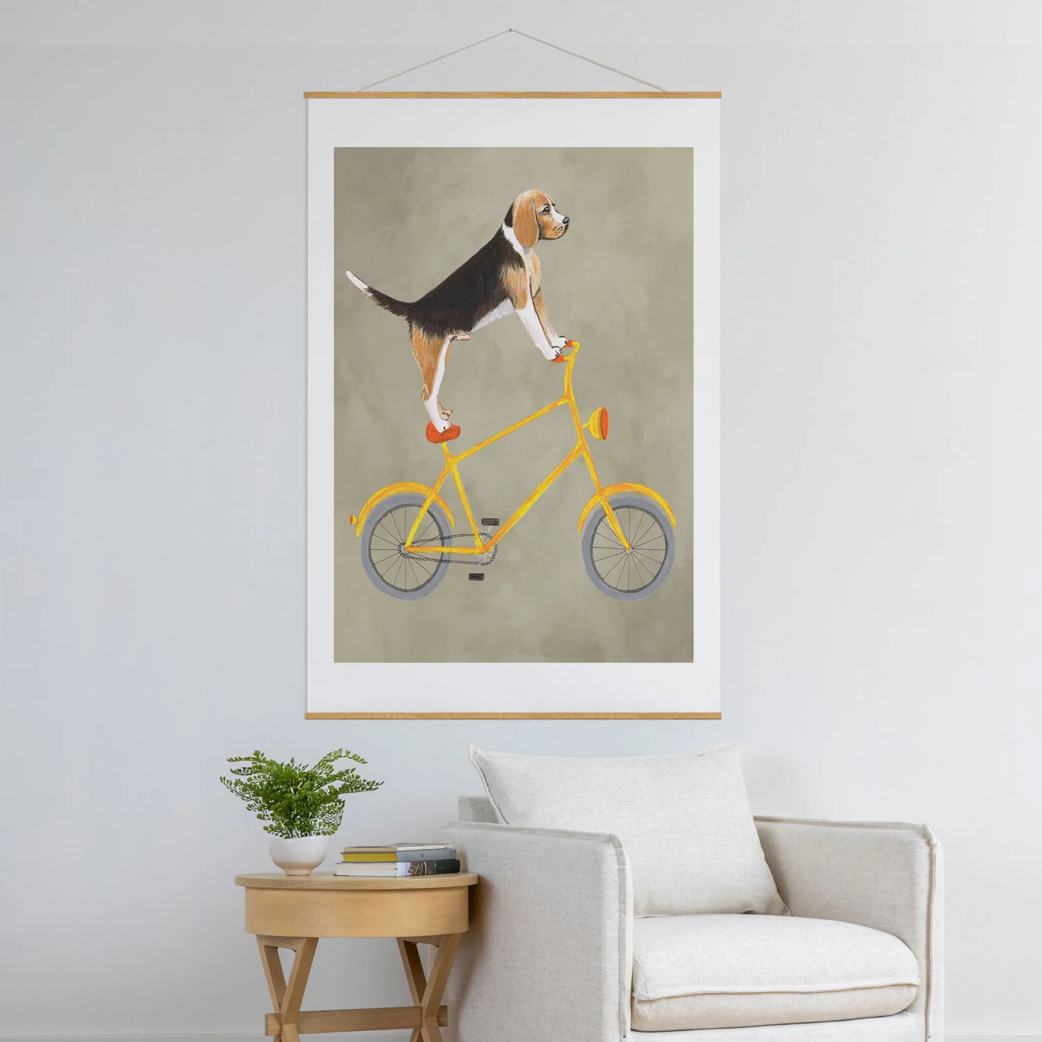 Coco de Paris Beagle on bicycle Art Print - Image 54