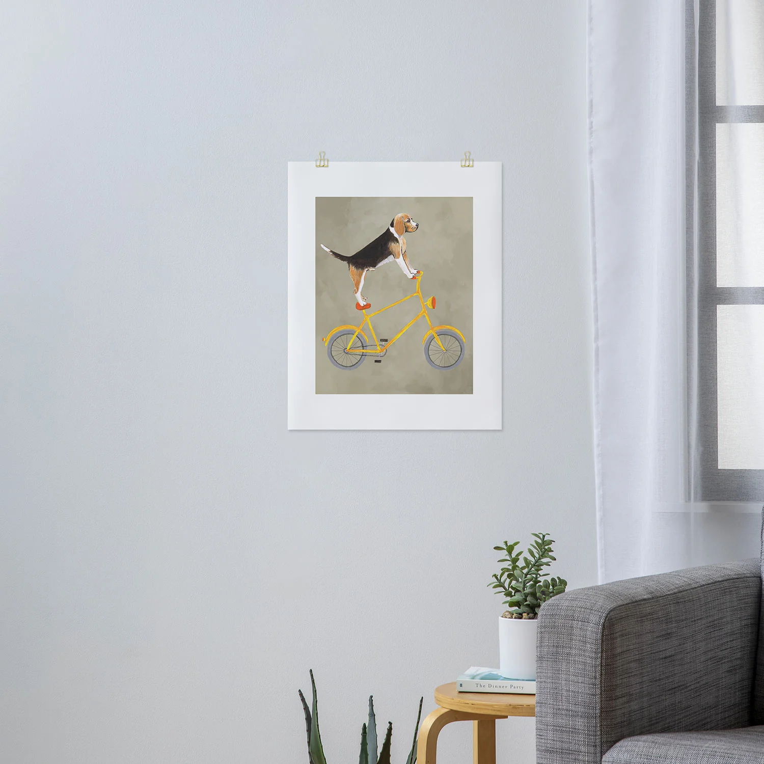 Coco de Paris Beagle on bicycle Art Print - Image 9