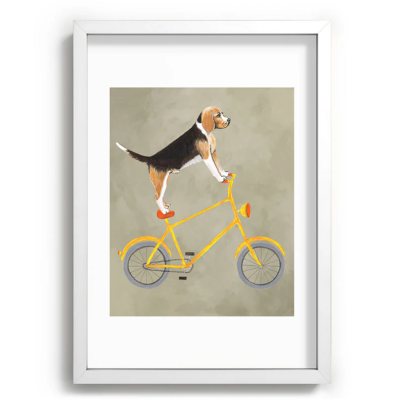 Coco de Paris Beagle on bicycle Recessed Framing Rectangle - Image 11