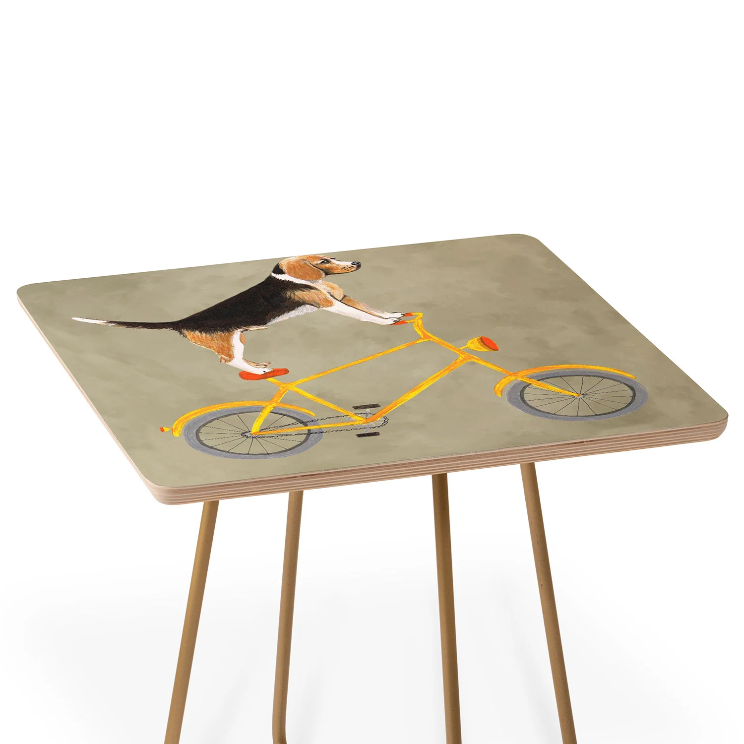 Coco de Paris Beagle on bicycle Side Table - Image 3