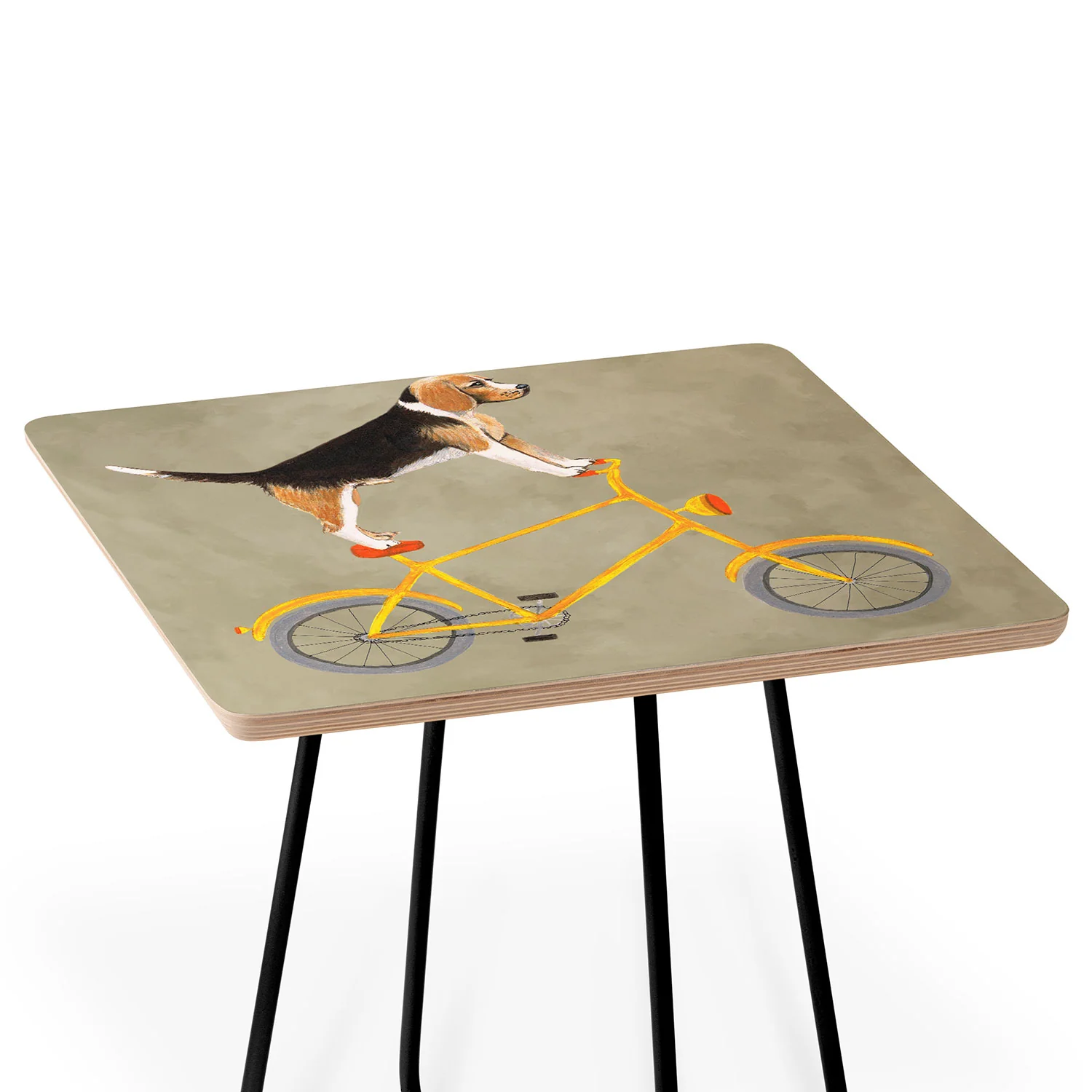 Coco de Paris Beagle on bicycle Side Table - Image 4