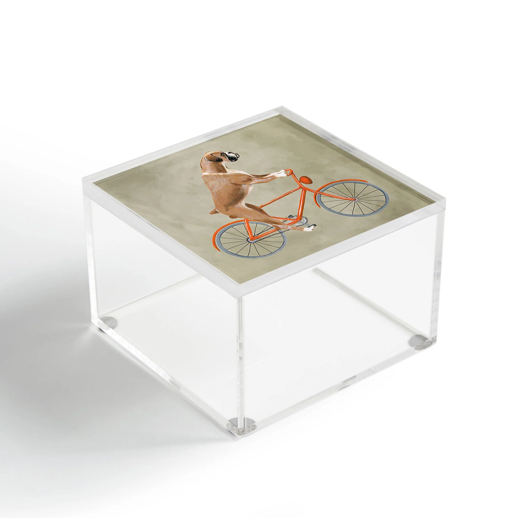 Coco de Paris Boxer on bicycle Acrylic Box