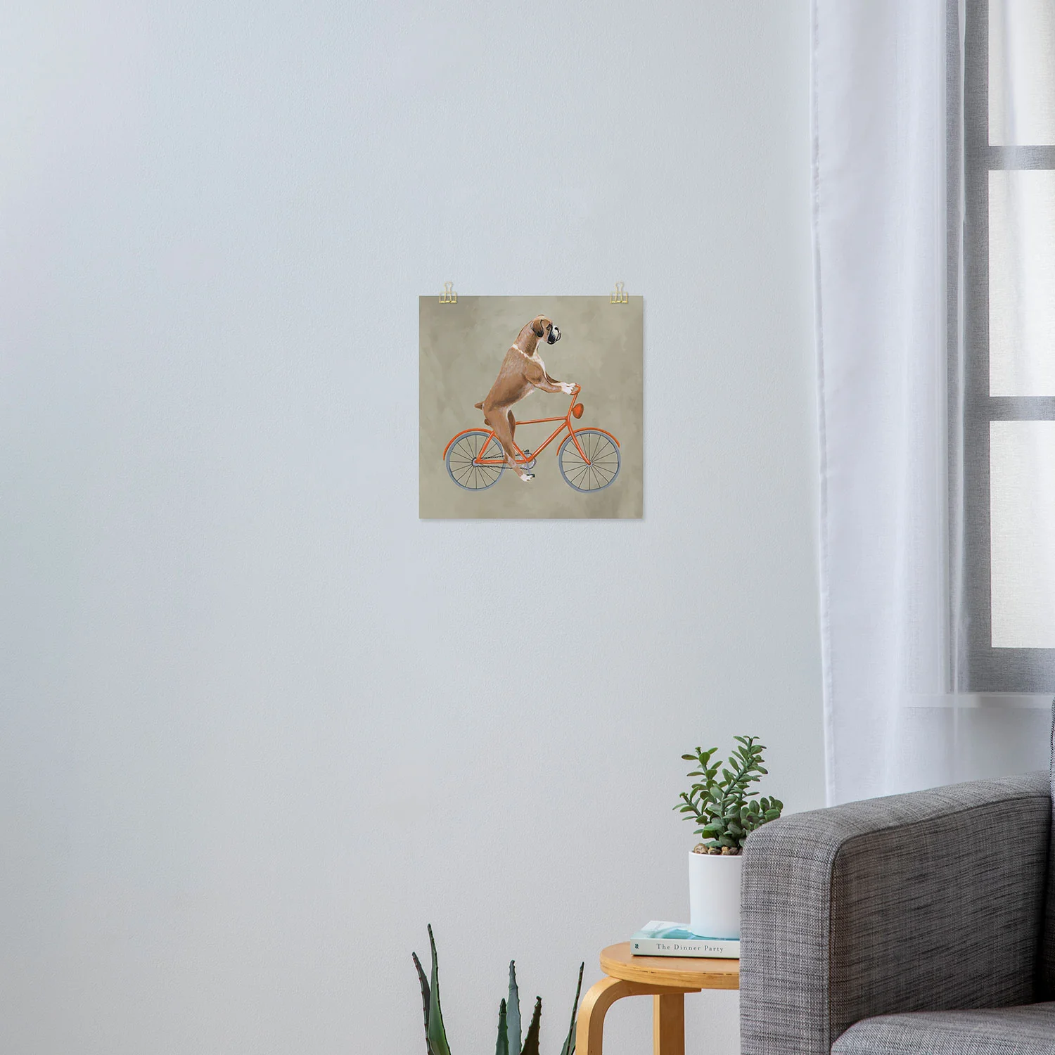 Coco de Paris Boxer on bicycle Art Print - Image 15