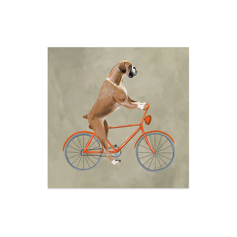 Coco de Paris Boxer on bicycle Art Print - Image 16
