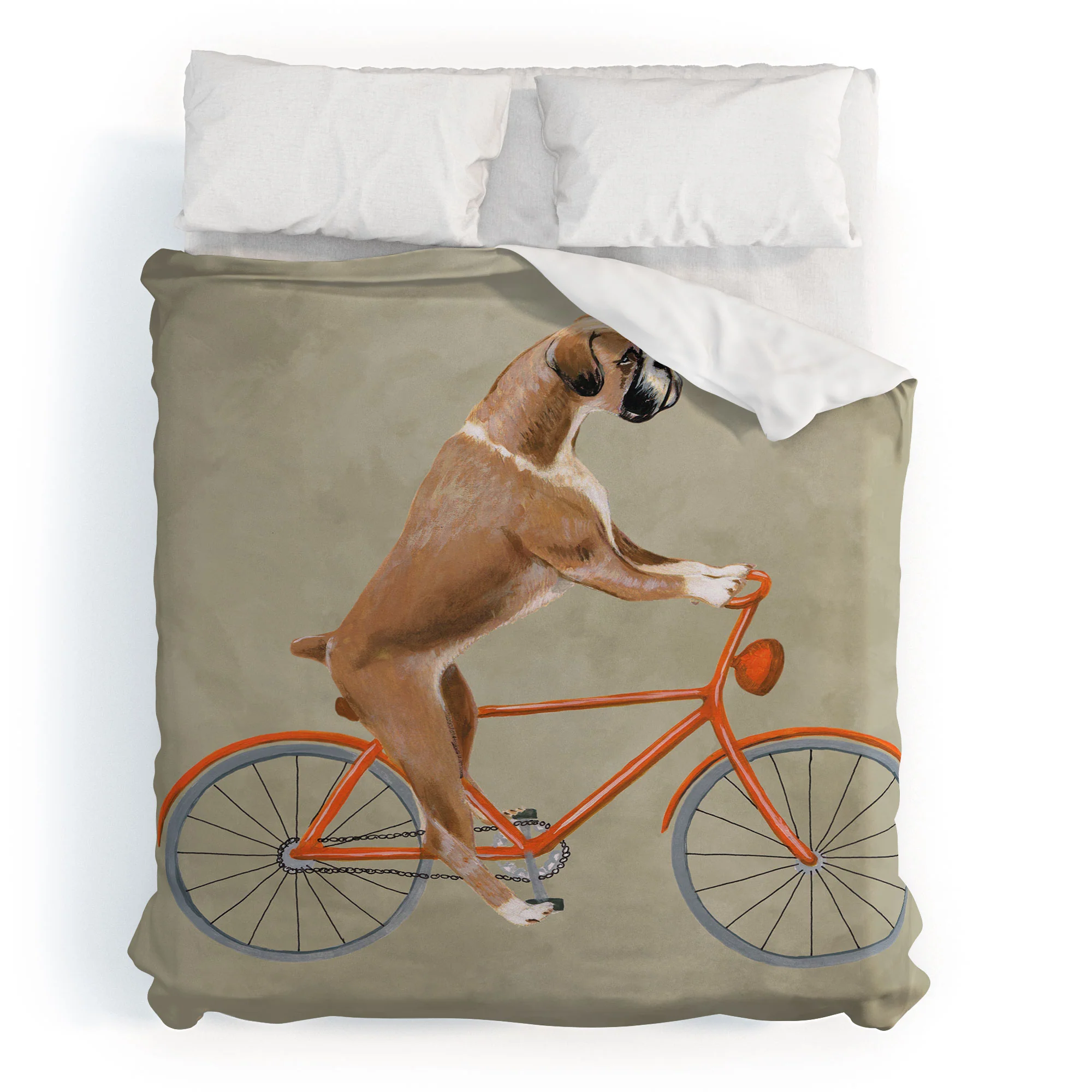 Coco de Paris Boxer on bicycle Duvet Cover - Image 17