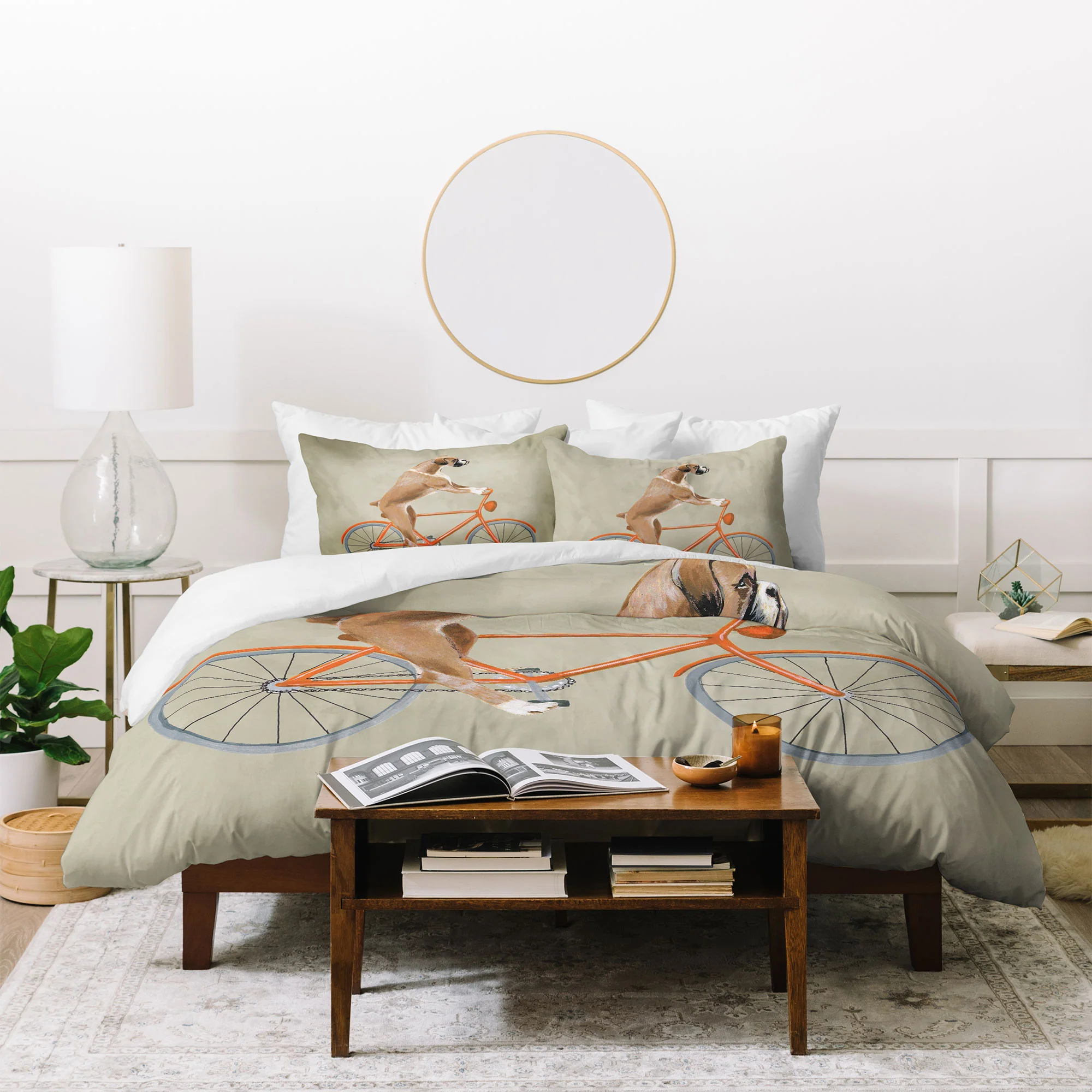 Coco de Paris Boxer on bicycle Duvet Cover - Image 28
