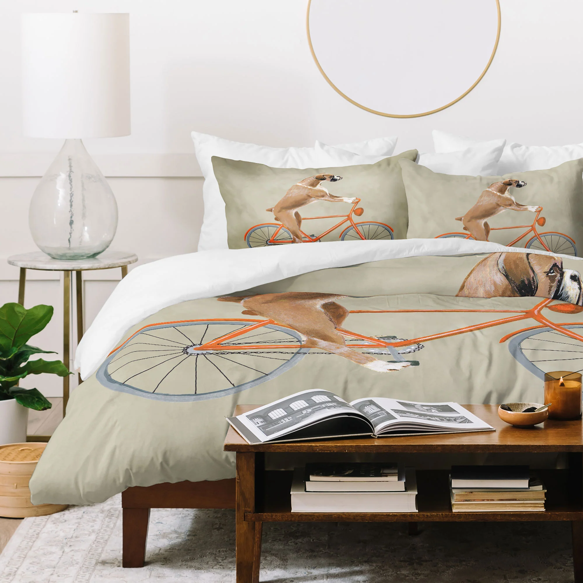 Coco de Paris Boxer on bicycle Duvet Cover - Image 47