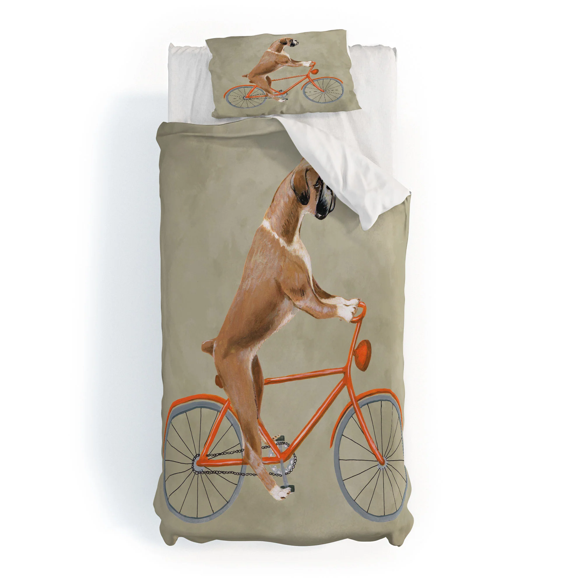 Coco de Paris Boxer on bicycle Duvet Cover - Image 49